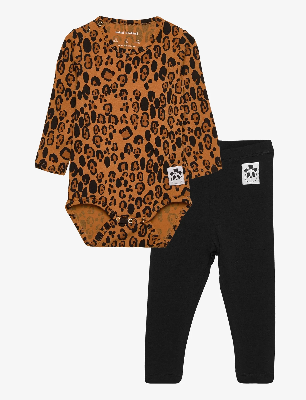 Mini Rodini - Basic leopard ls body + leggings - set med body - multi - 0