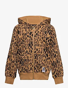 Basic leopard zip hoodie, Mini Rodini