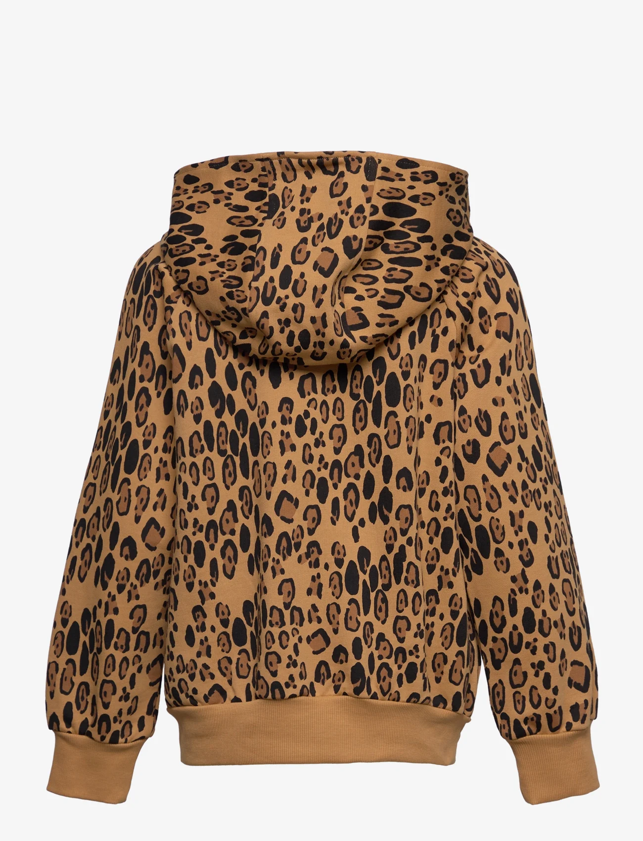 Mini Rodini - Basic leopard zip hoodie - sweatshirts & hoodies - beige - 1