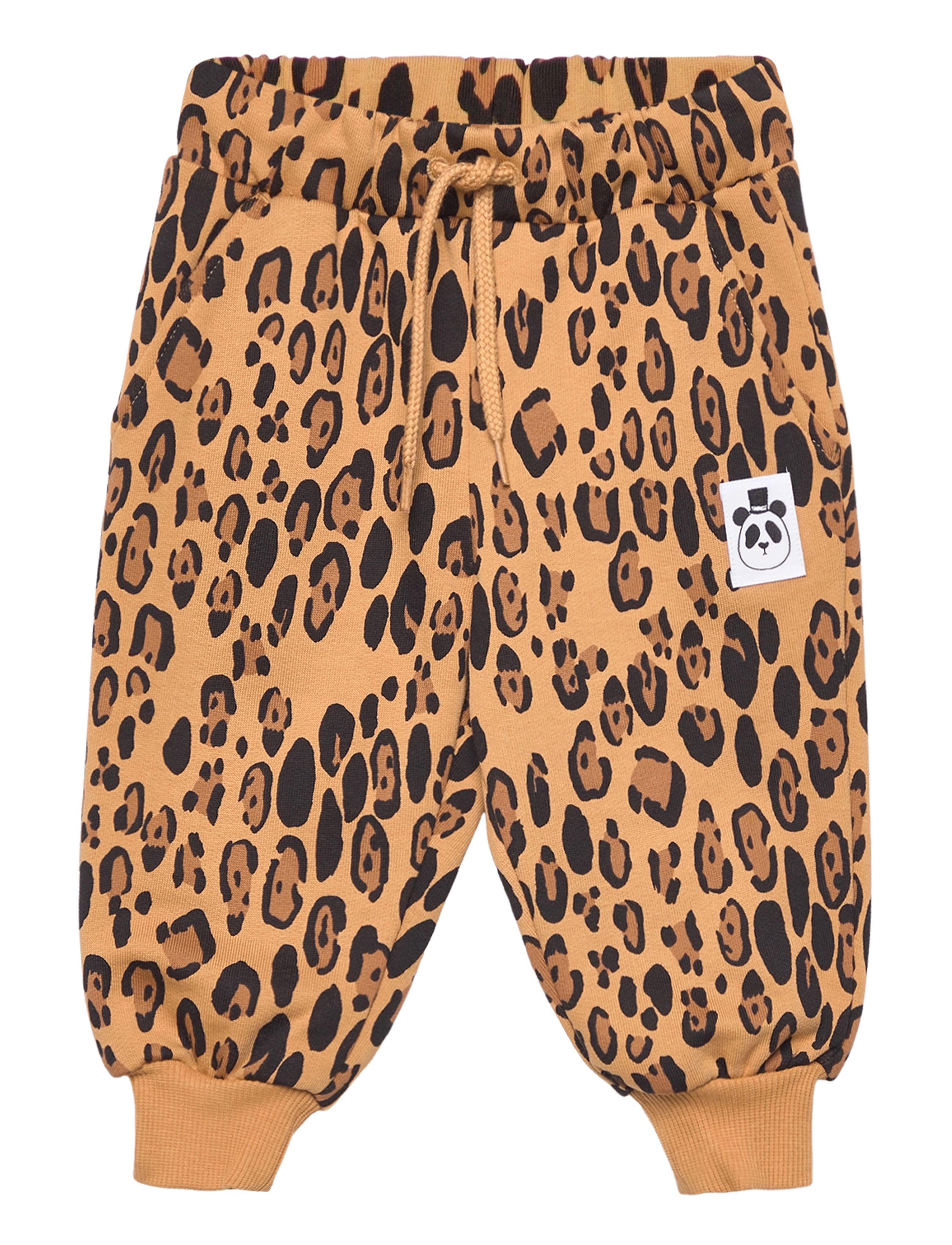 Mini Rodini Basic Leopard Sweatpants, 56-62, Multi/patterned, Underdele > Joggingbukser, Børn