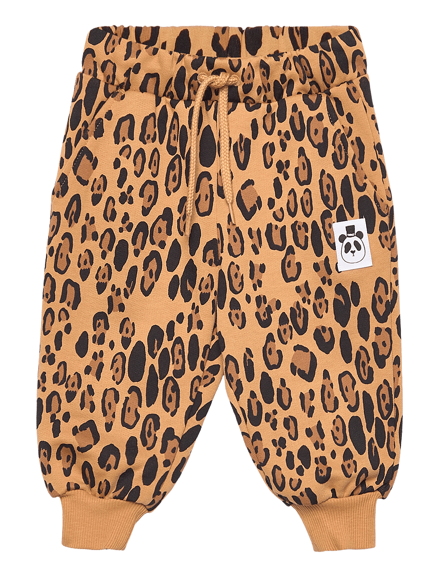 Mini Rodini - BASIC LEOPARD SWEATPANTS - mjukisbyxor - beige - 0