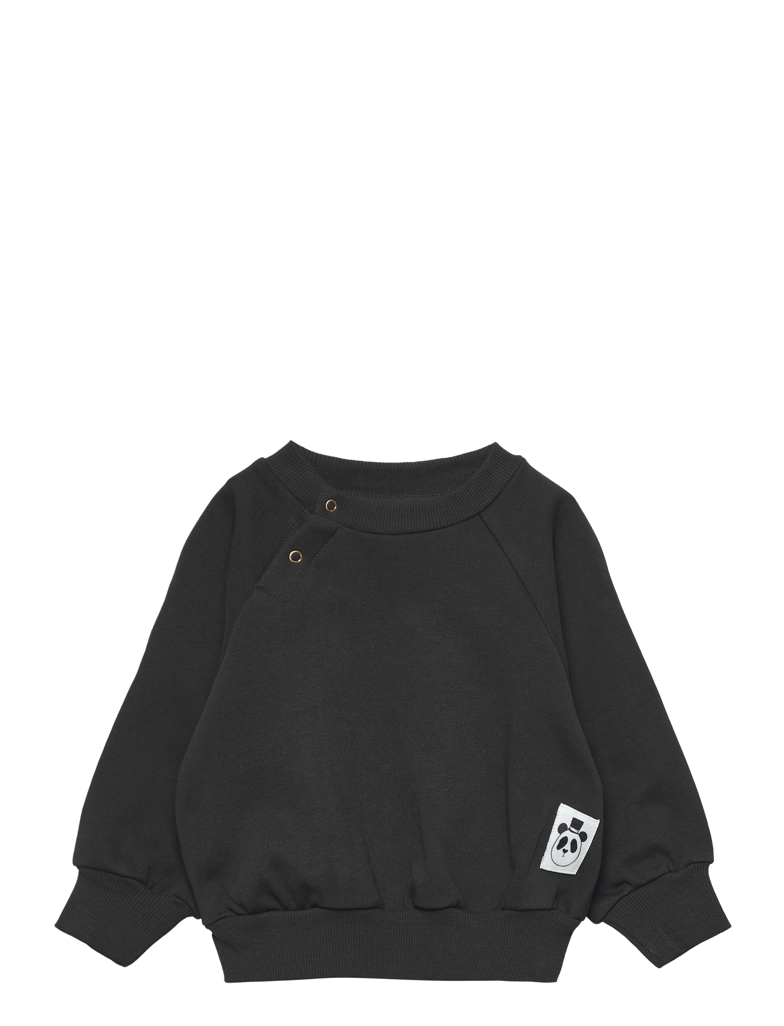 Mini Rodini Basic Solid Sweatshirt, 128-134, Sweatshirts & Hoodies, Schwarz - Sweatshirts, Kinder