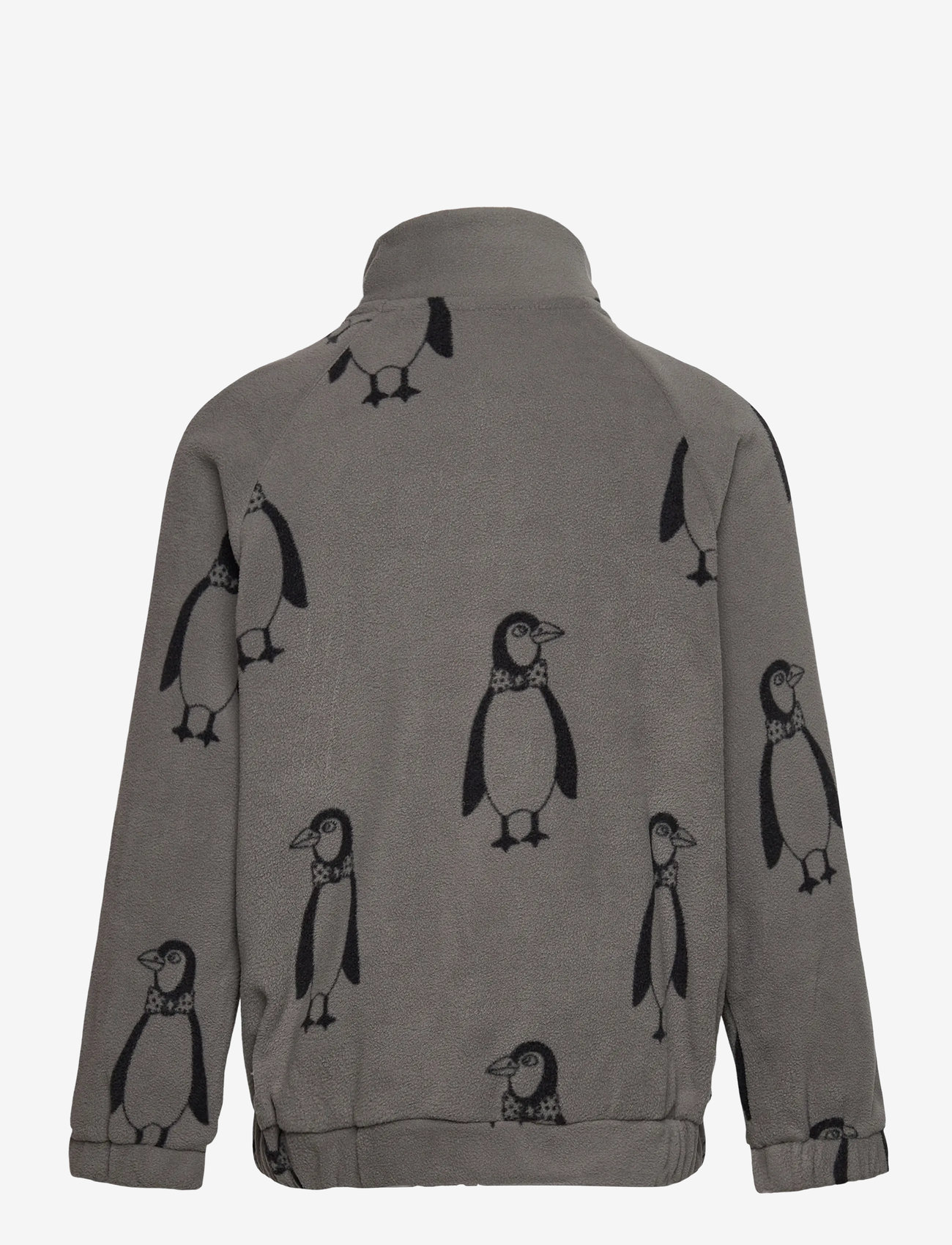 Mini Rodini - Penguin fleece jacket - fleecejakker - grey - 1