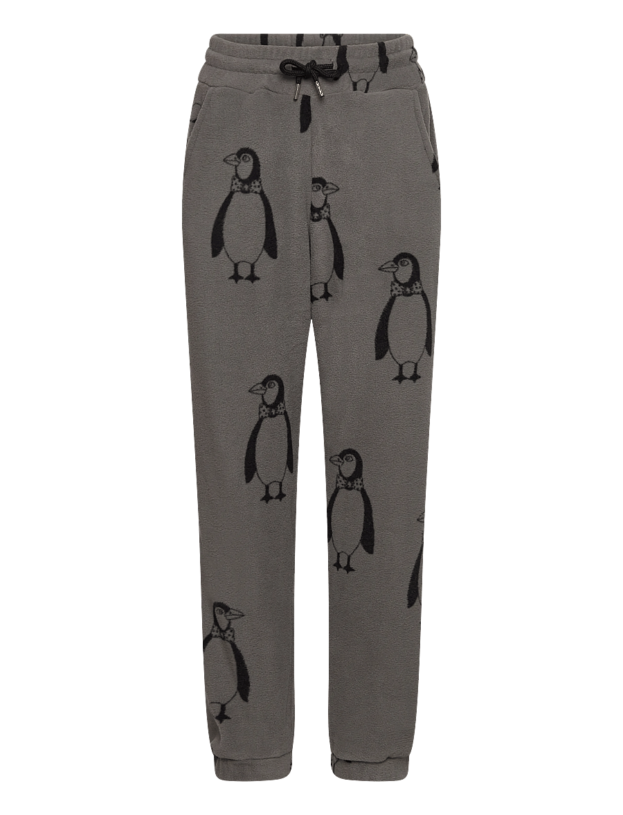 Mini Rodini - Penguin fleece trousers - grey - 0