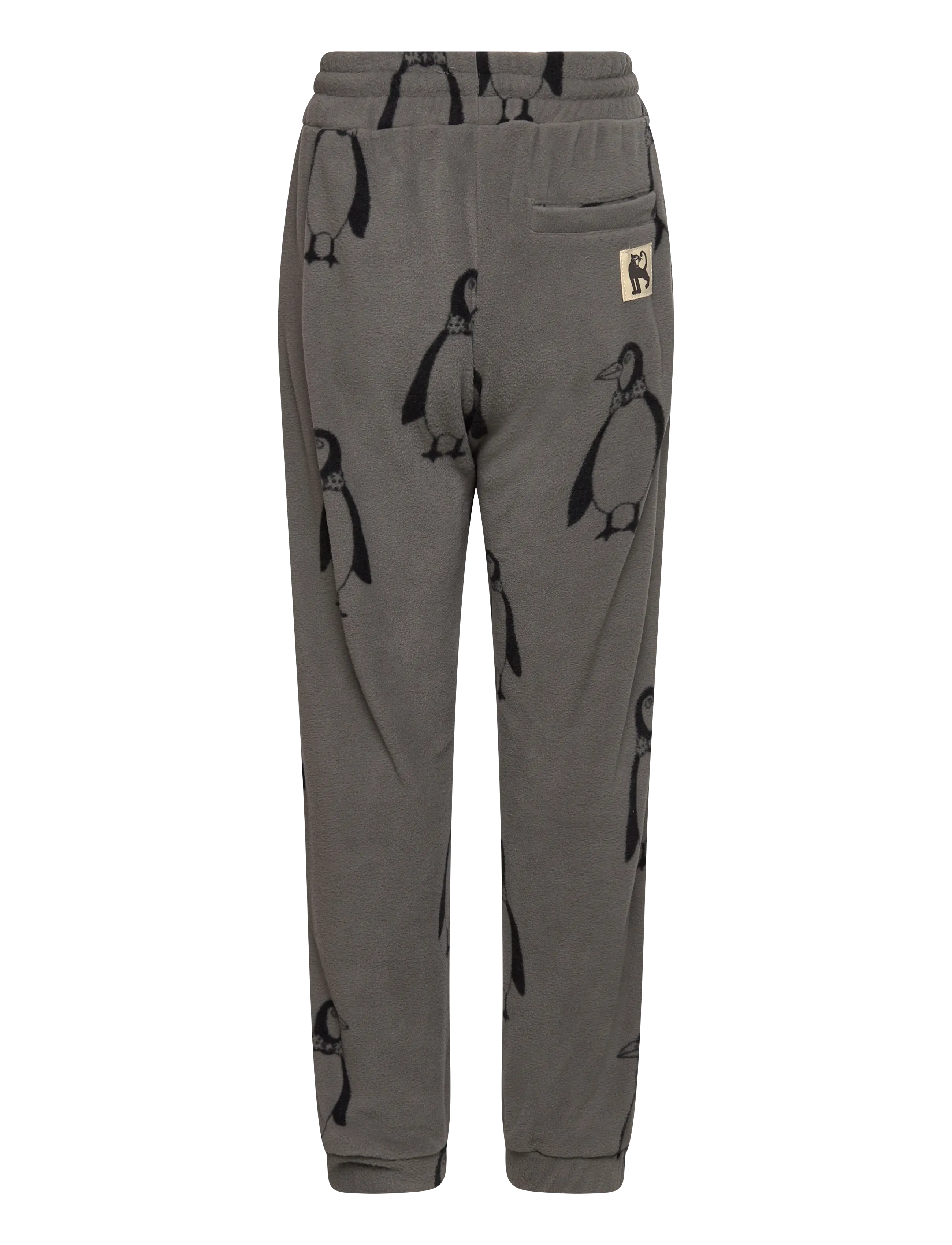 Mini Rodini - Penguin fleece trousers - sweatpants - grey - 1