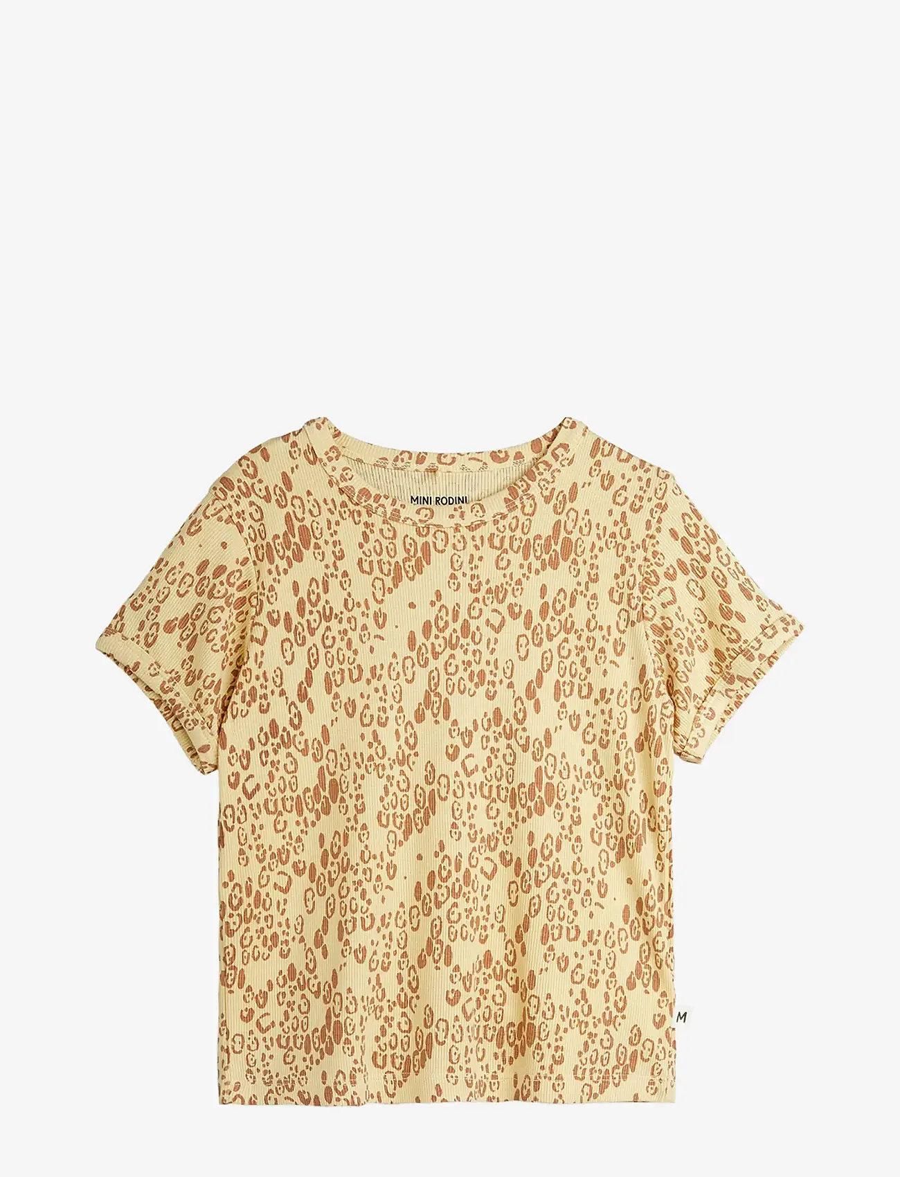 Mini Rodini - Mini leopard aop ss tee - short-sleeved t-shirts - beige - 0