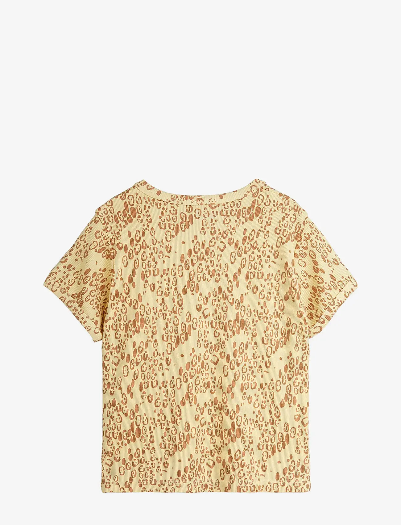 Mini Rodini - Mini leopard aop ss tee - short-sleeved t-shirts - beige - 1