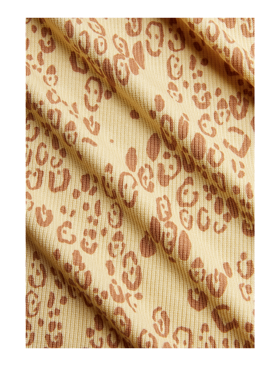 Mini Rodini - Mini leopard aop ss tee - kurzärmelige - beige - 2
