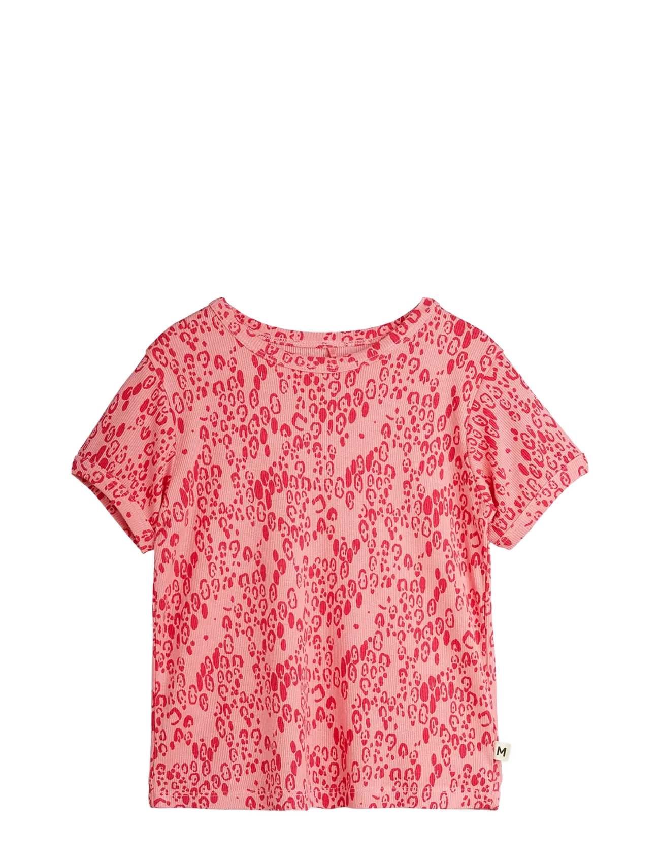 Mini Rodini Mini Leopard Aop Ss Tee, 140/146, Pink, T-Shirts > Kortærmede, Børn
