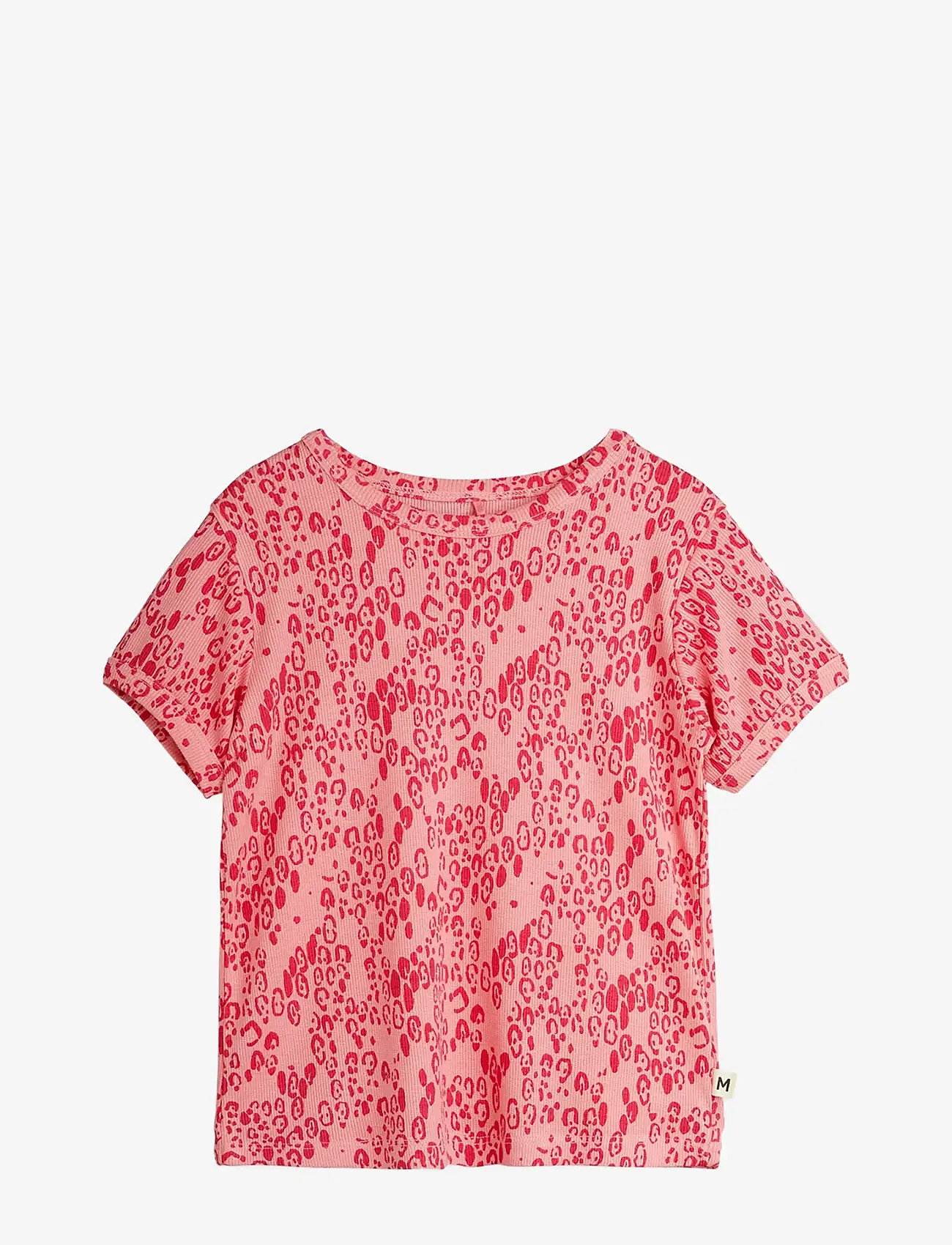 Mini Rodini - Mini leopard aop ss tee - lühikeste varrukatega t-särgid - pink - 0