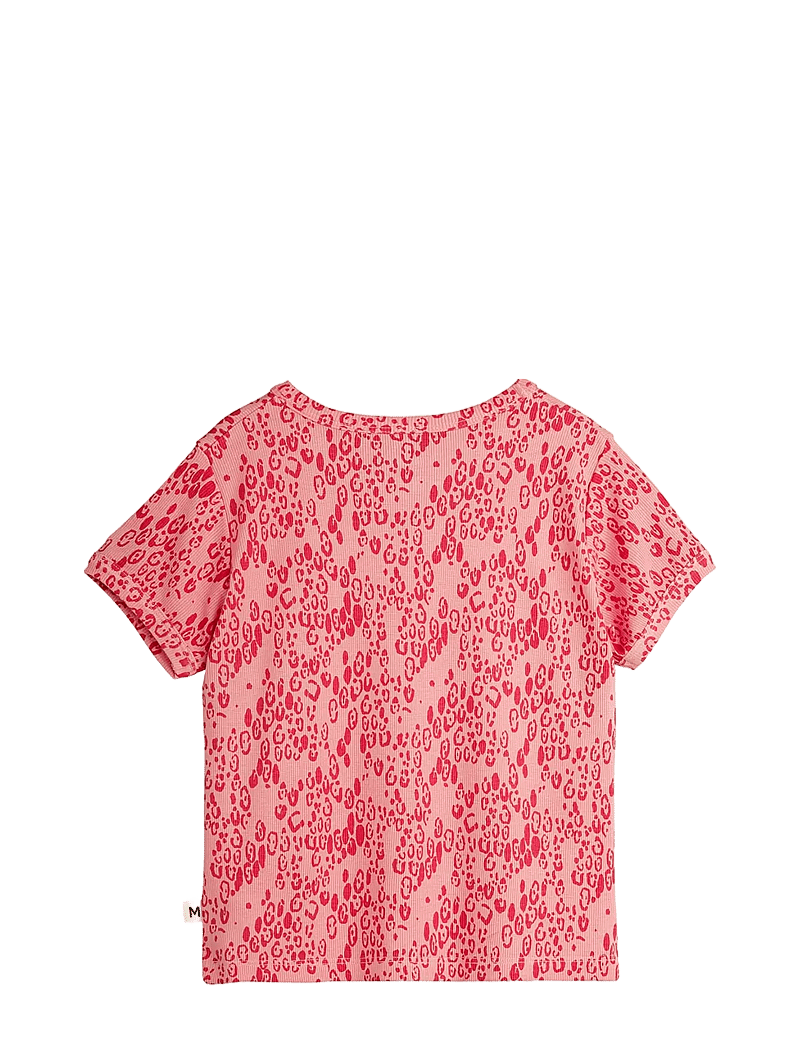 Mini Rodini - Mini leopard aop ss tee - marškinėliai trumpomis rankovėmis - pink - 1