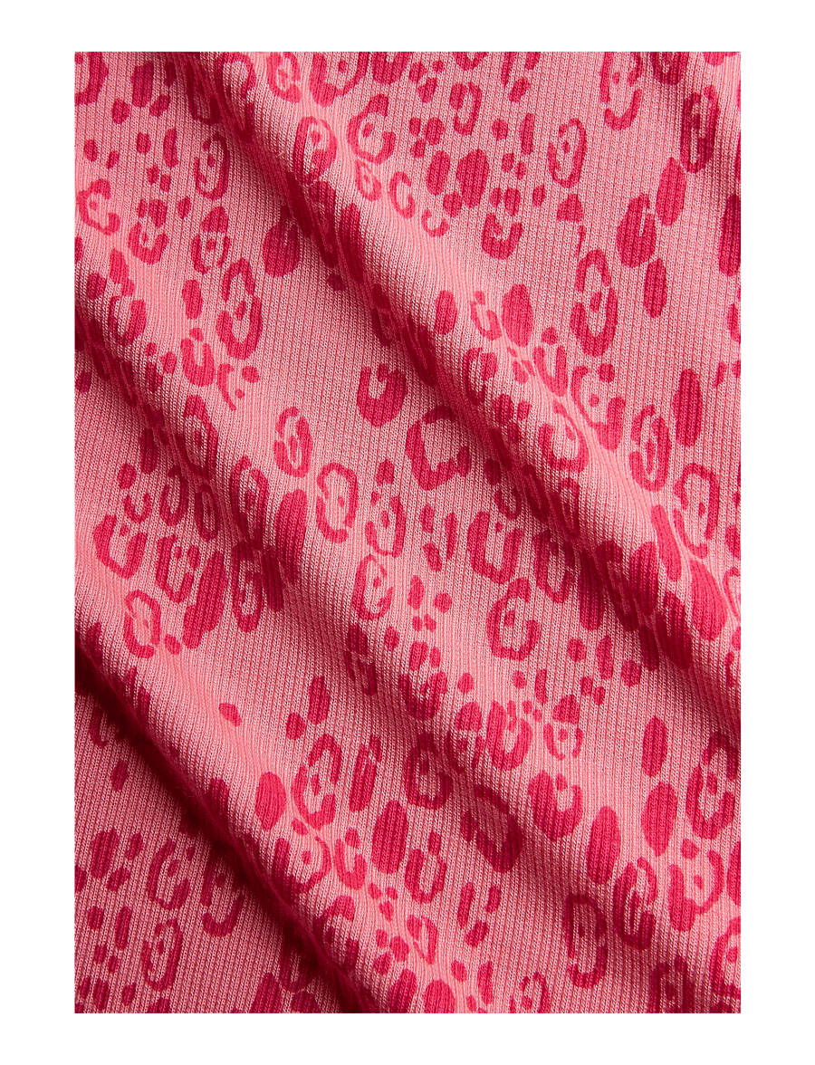 Mini Rodini - Mini leopard aop ss tee - kurzärmelige - pink - 2