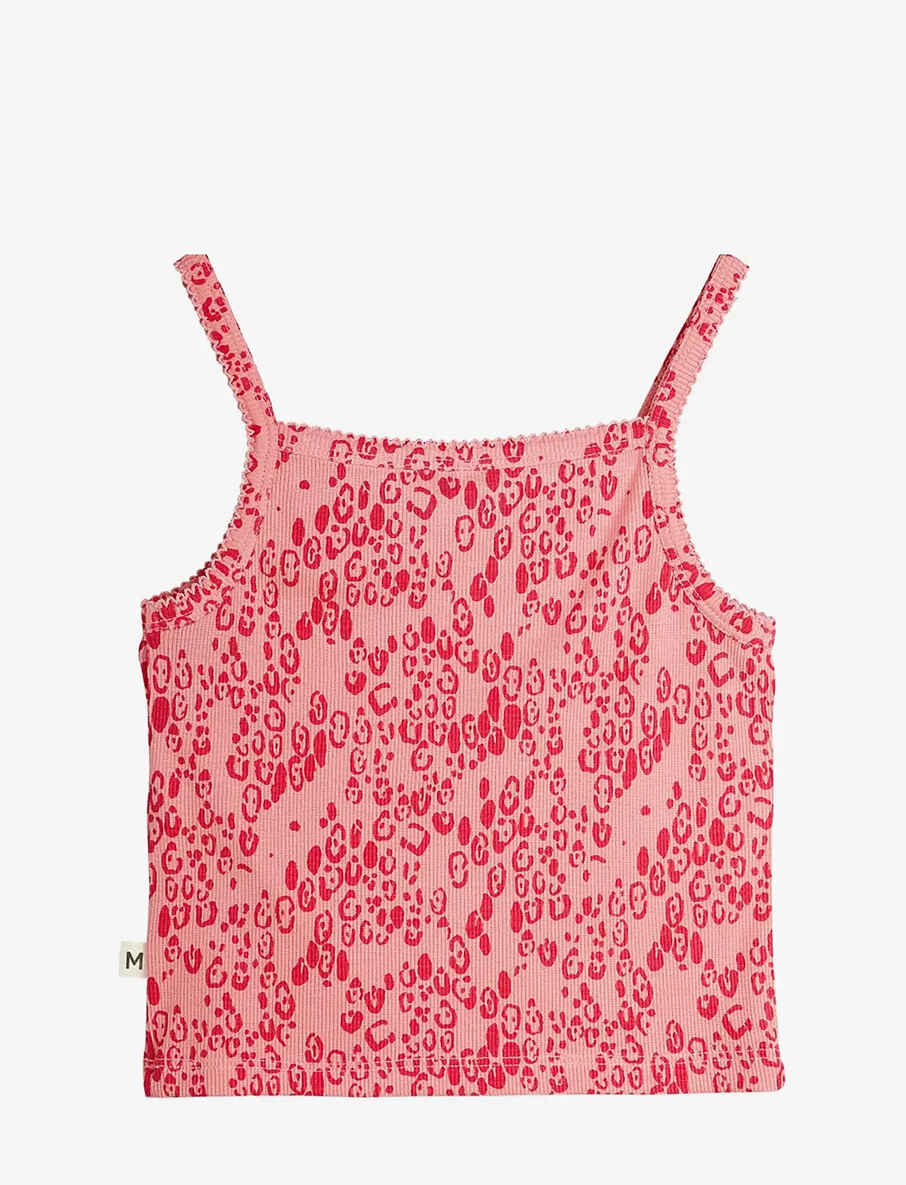 Mini Rodini - Mini leopard aop tank top - linnen - pink - 1