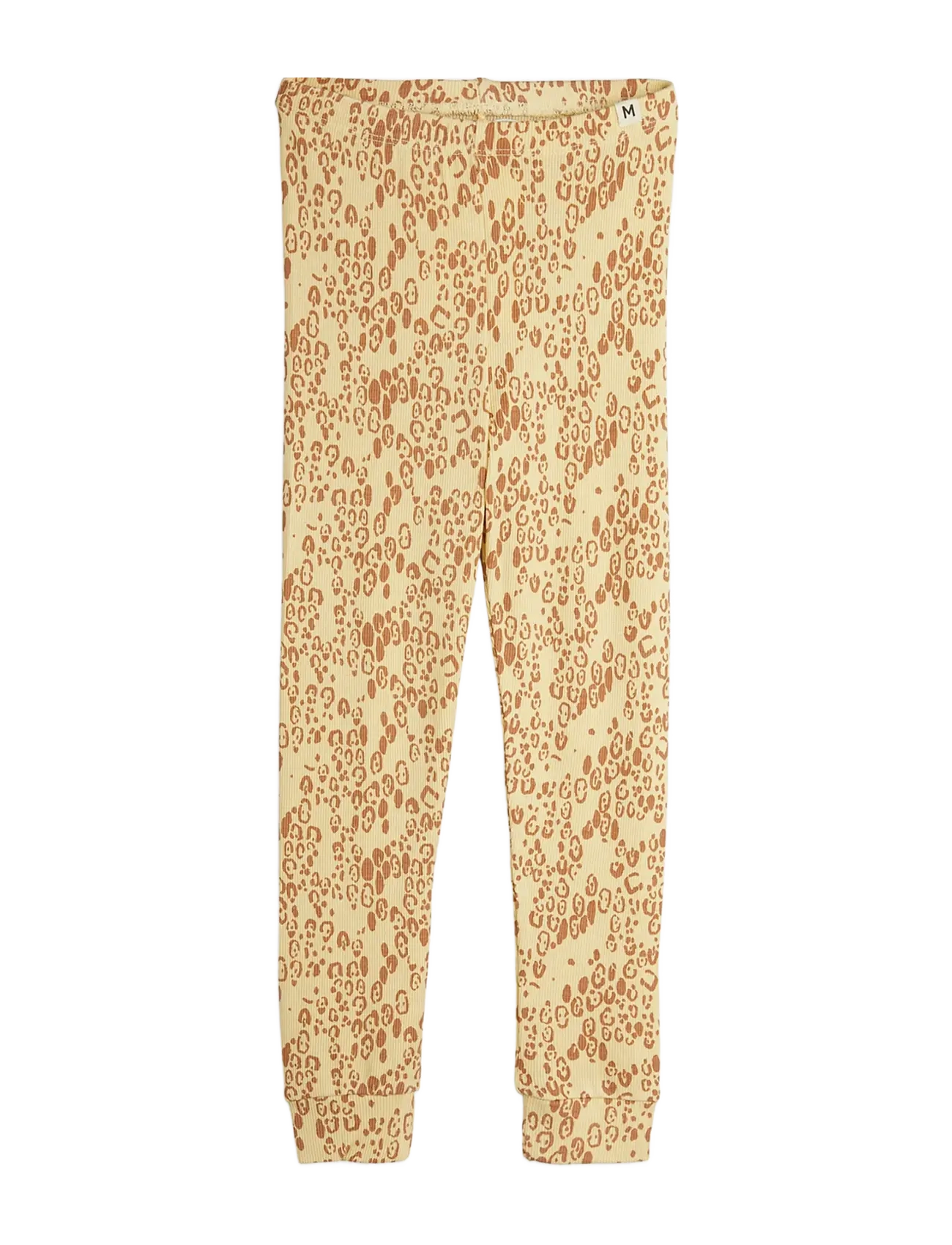 Mini Rodini Mini Leopard Aop Leggings, 128/134, Beige, Underdele > Bukser, Børn
