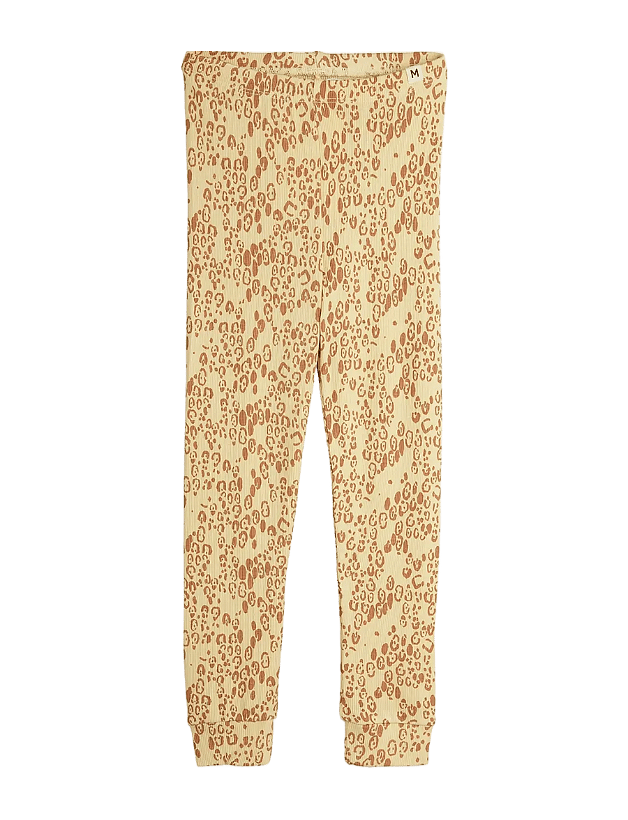 Mini Rodini - Mini leopard aop leggings - babyhosen - beige - 0