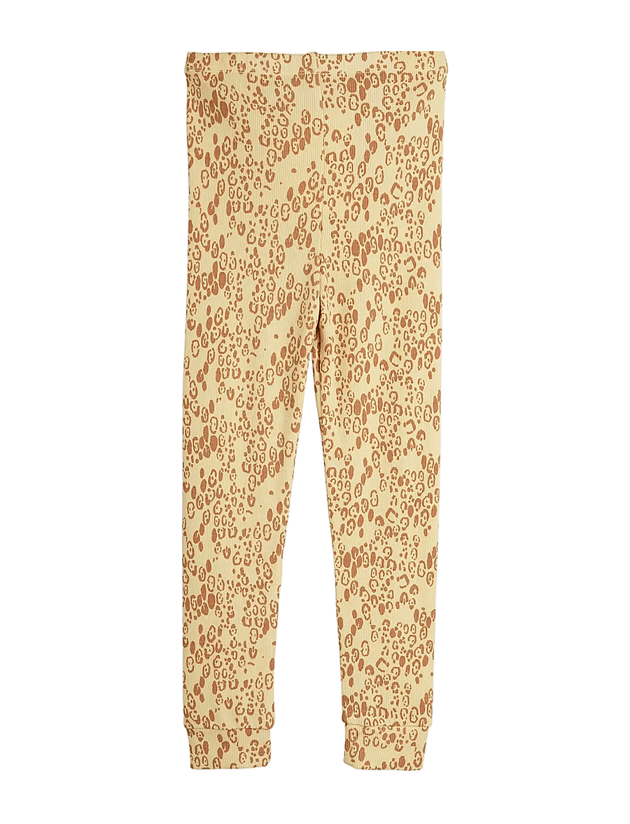 Mini Rodini - Mini leopard aop leggings - babyhosen - beige - 1