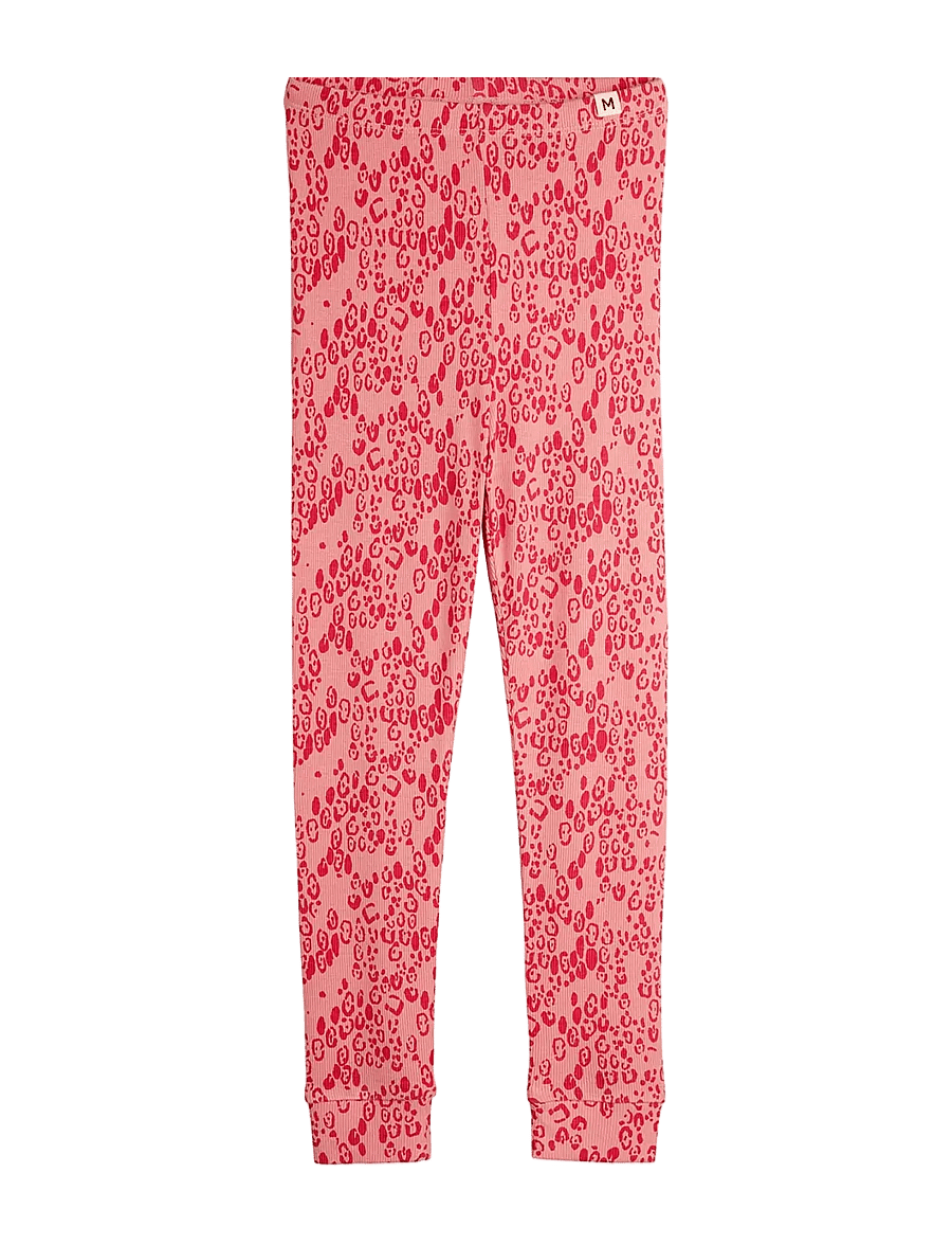 Mini Rodini - Mini leopard aop leggings - leggings - pink - 0
