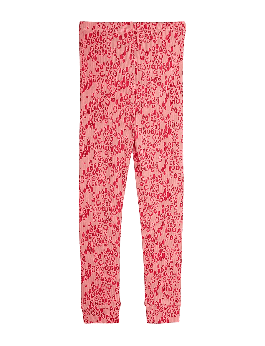 Mini Rodini - Mini leopard aop leggings - leggings - pink - 1
