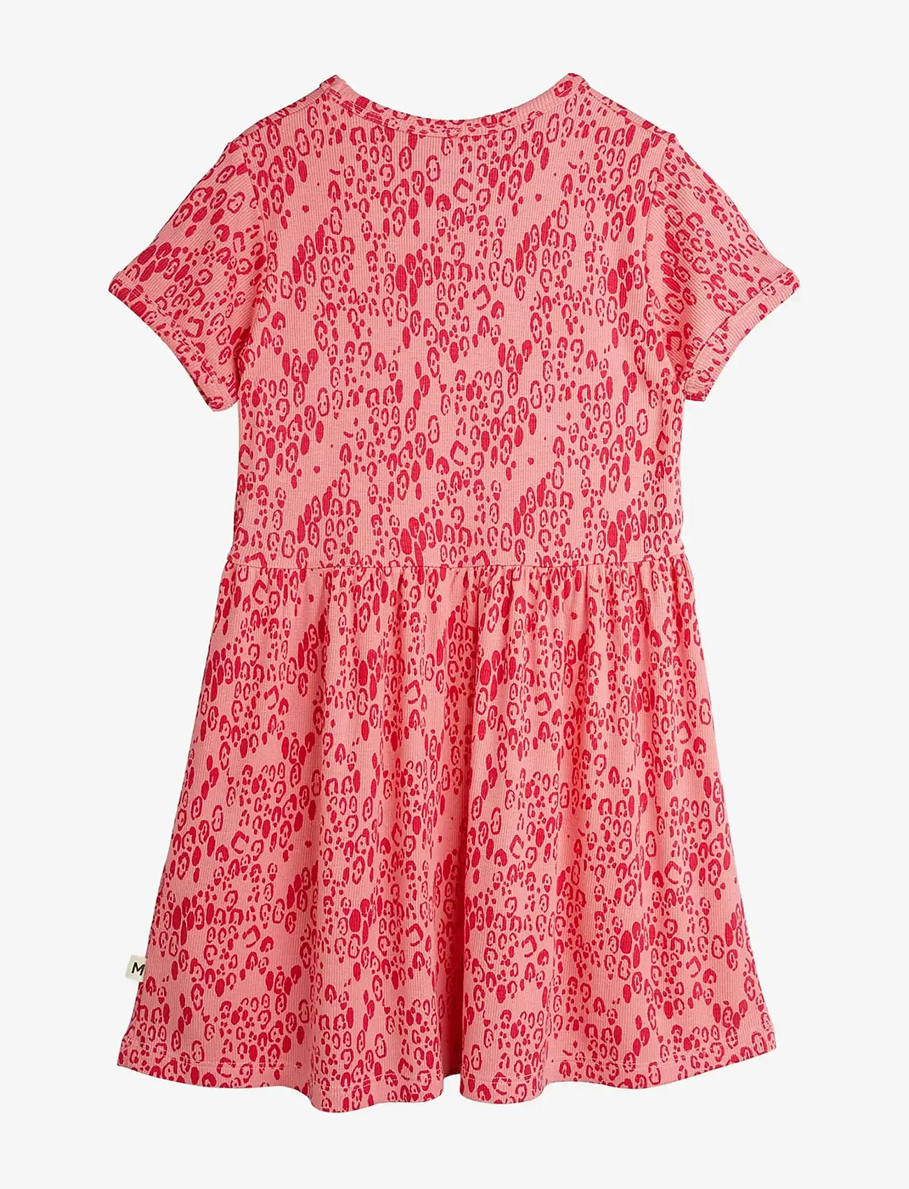 Mini Rodini - Mini leopard aop ss dress - kortærmede babykjoler - pink - 1