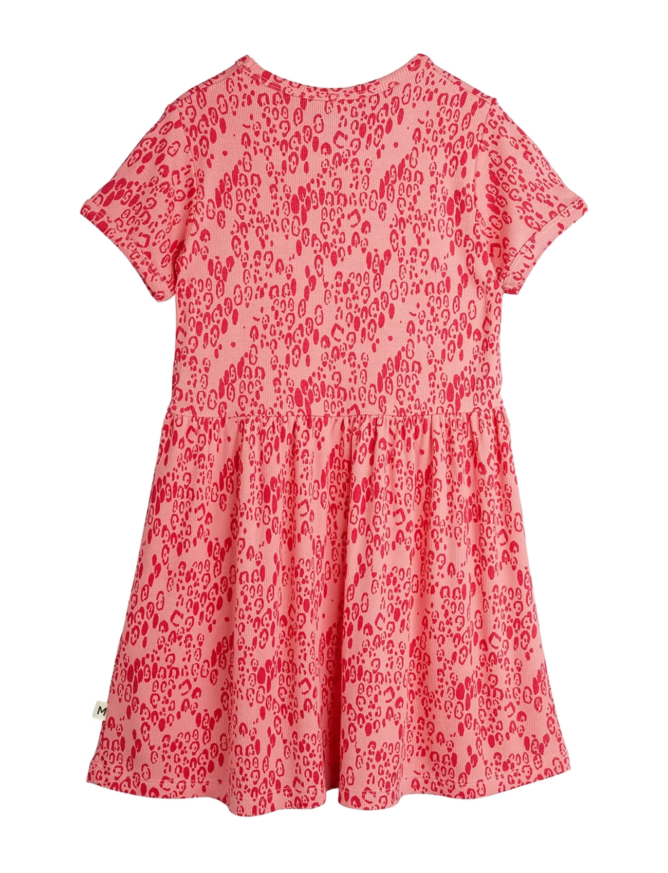 Mini Rodini - Mini leopard aop ss dress - kurzärmelige babykleider - pink - 1