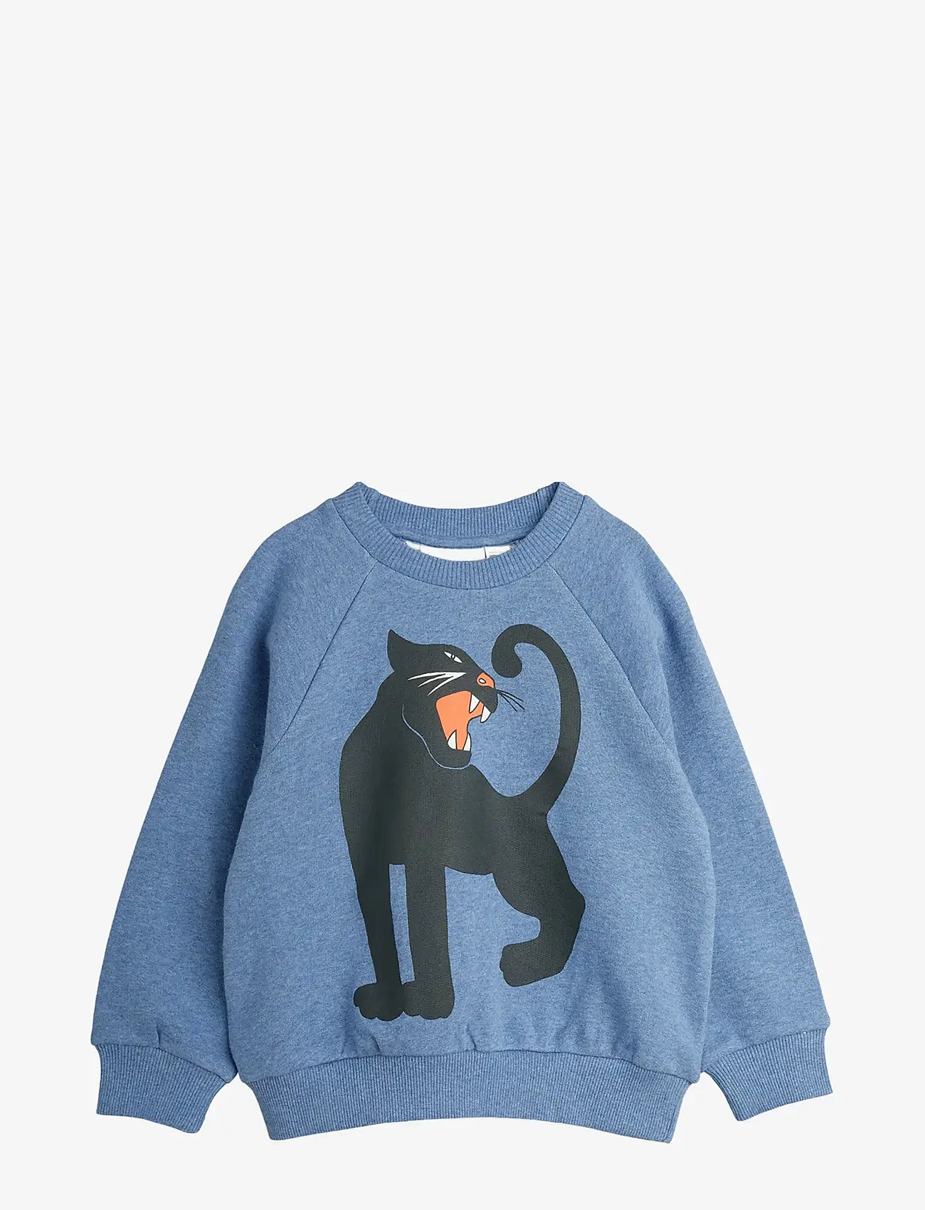 Mini Rodini - Panther sp melange sweatshirt - blue - 0