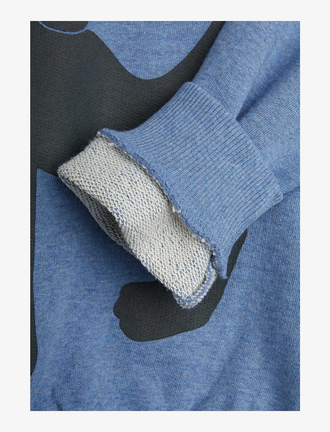Mini Rodini - Panther sp melange sweatshirt - blue - 3