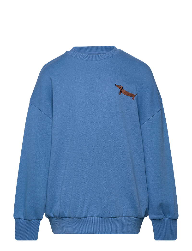 Mini Rodini - Dog emb sweatshirt - dressipluusid - blue - 0