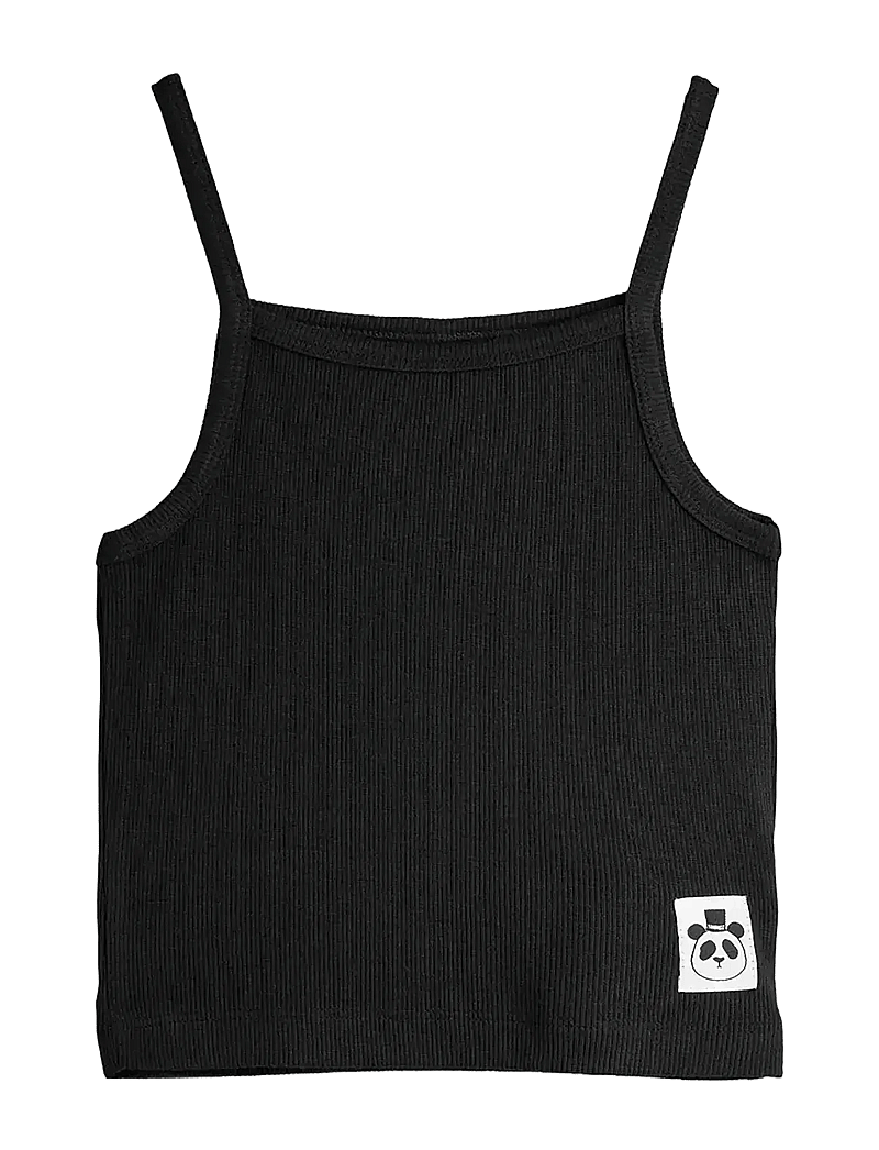 Mini Rodini - Modal rib tank top - Ærmeløs undertrøje - black - 0