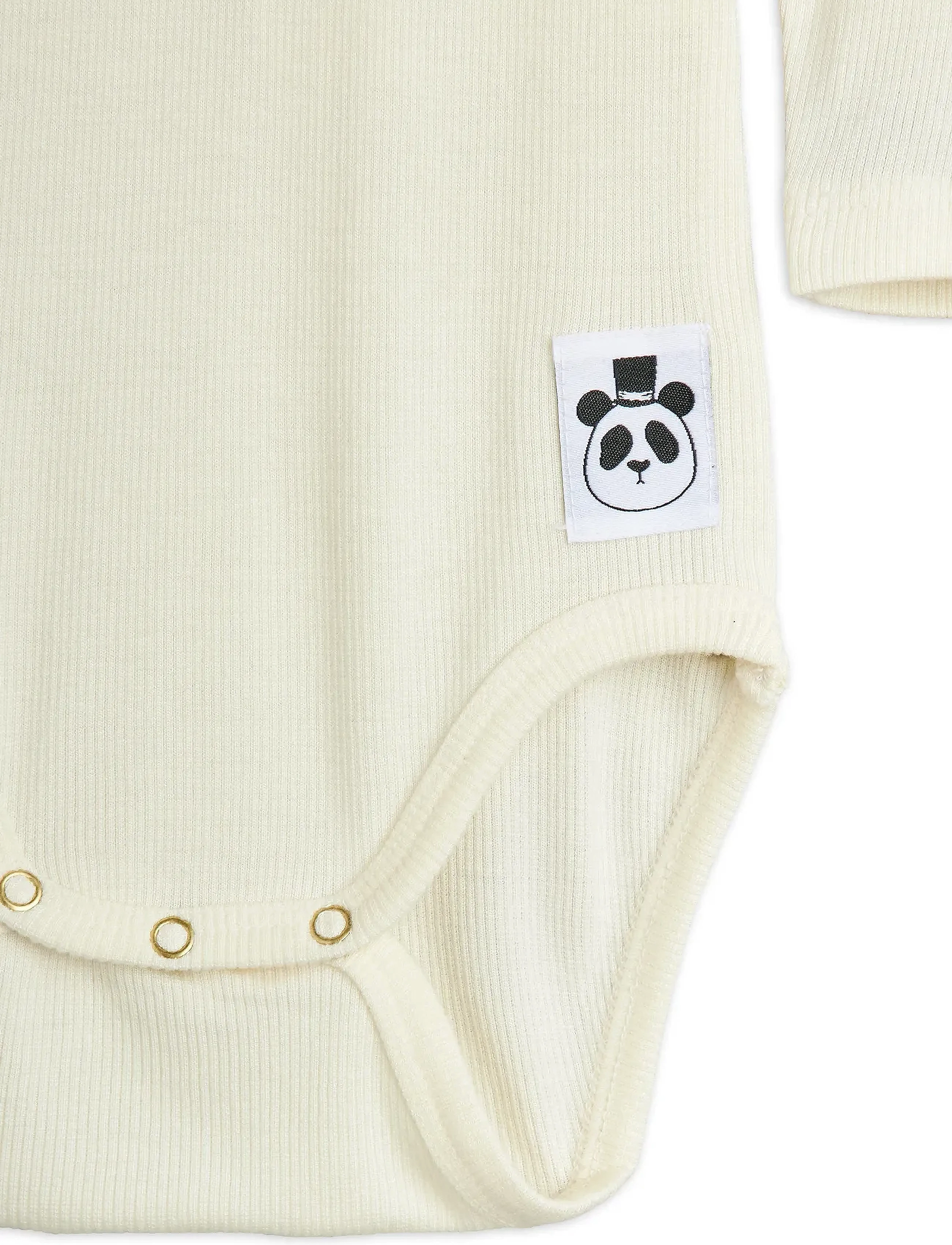 Mini Rodini - Modal rib ls body - offwhite - 3