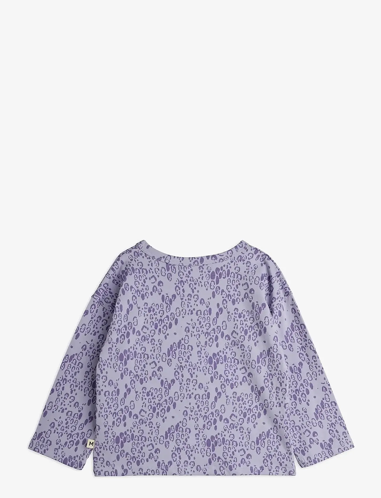 Mini Rodini - Mini leopard aop ls tee - långärmade t-shirts - purple - 1