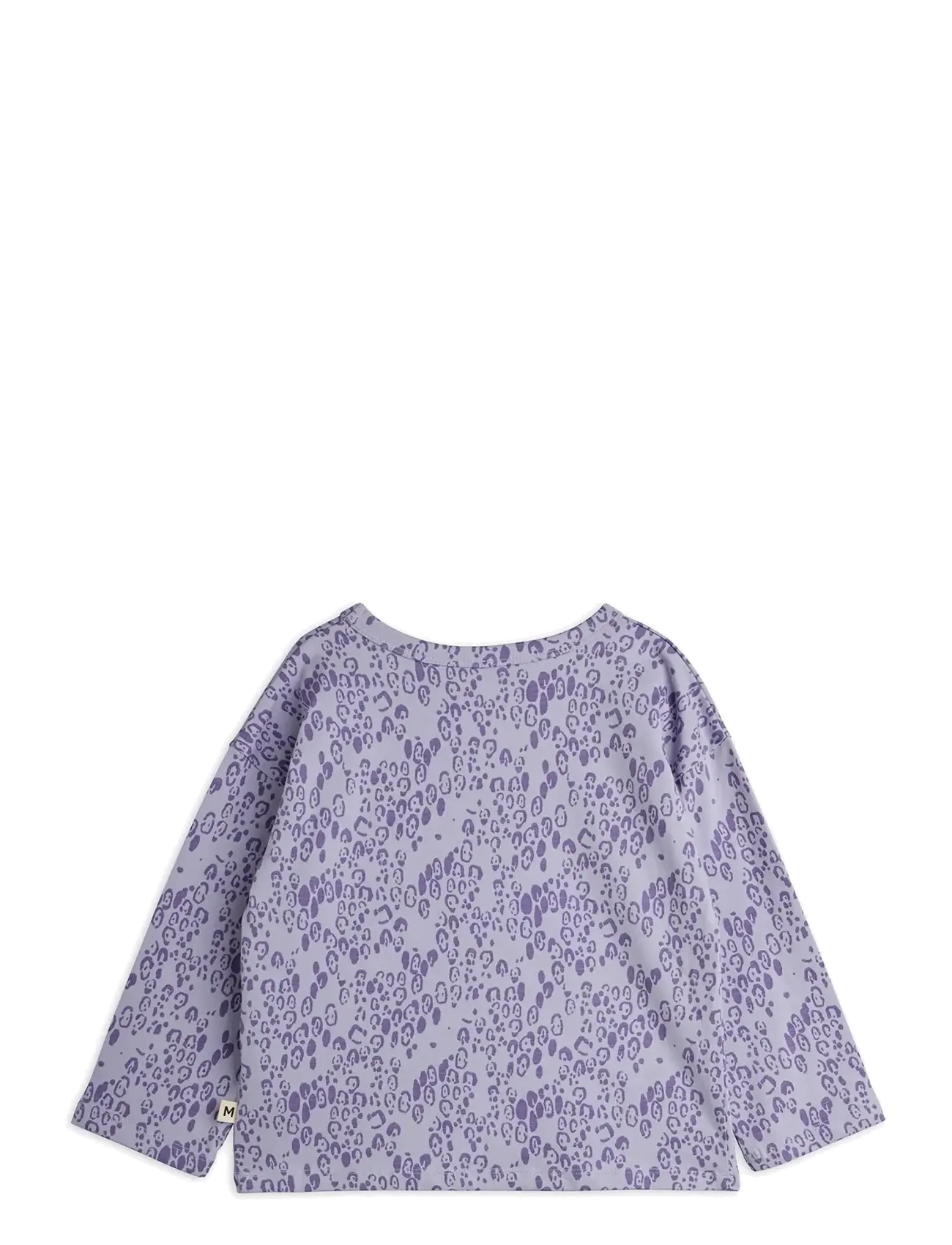 Mini Rodini - Mini leopard aop ls tee - długi rękaw - purple - 1
