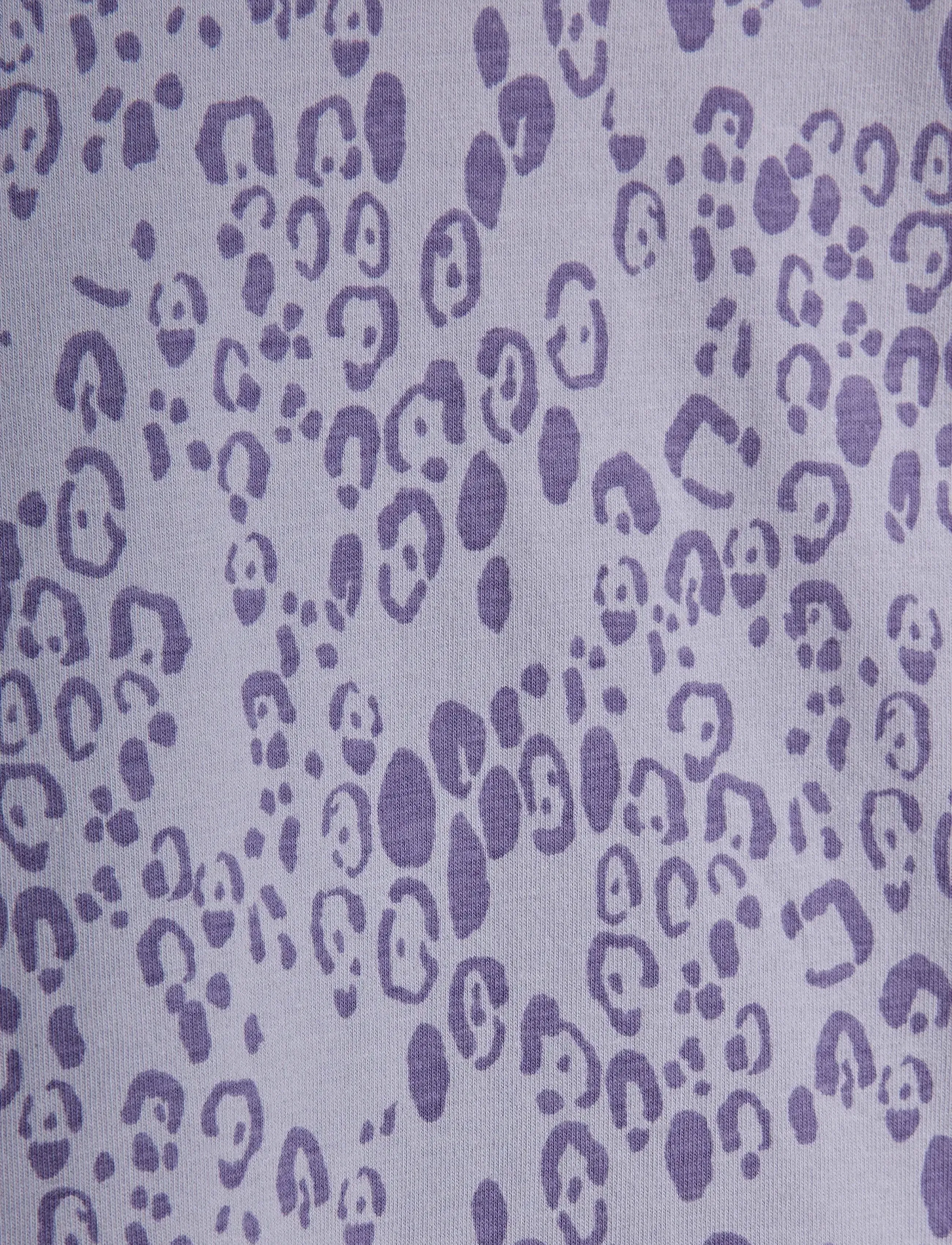 Mini Rodini - Mini leopard aop ls tee - długi rękaw - purple - 2