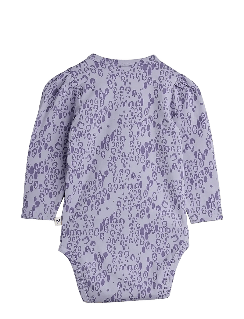 Mini Rodini - Mini leopard aop puff sleeve ls body - bodies à manches longues - purple - 1