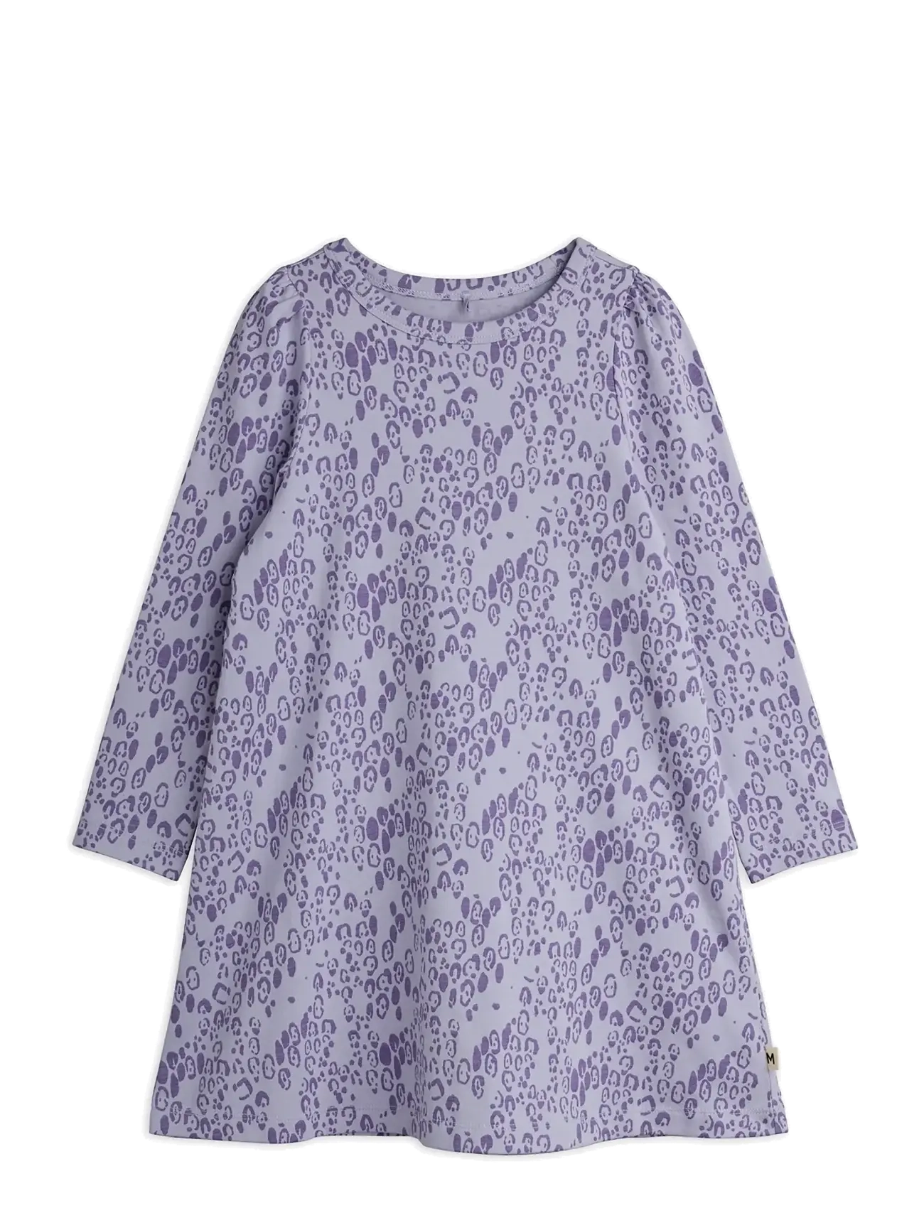 Mini Rodini Mini leopard aop ls dress - Långärmade babyklänningar - PURPLE / purple