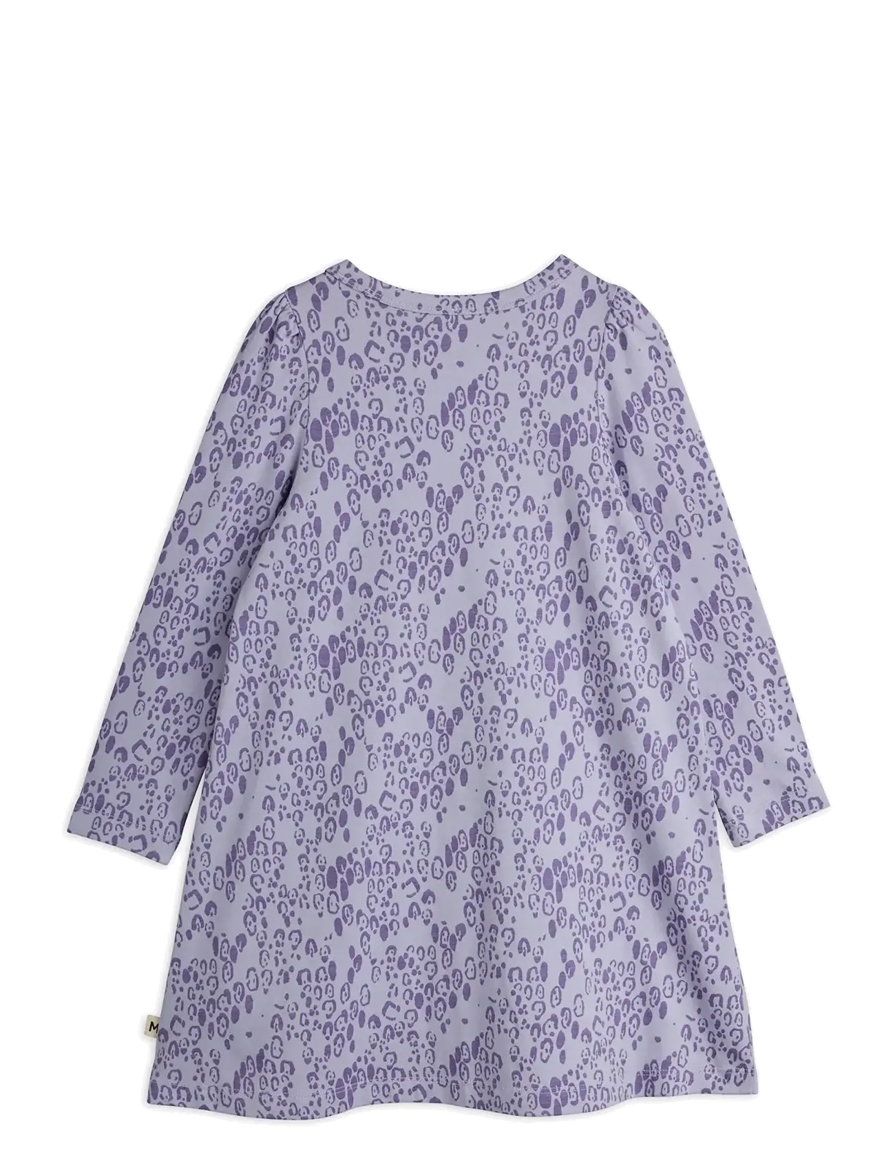Mini Rodini - Mini leopard aop ls dress - klänningar - purple - 1