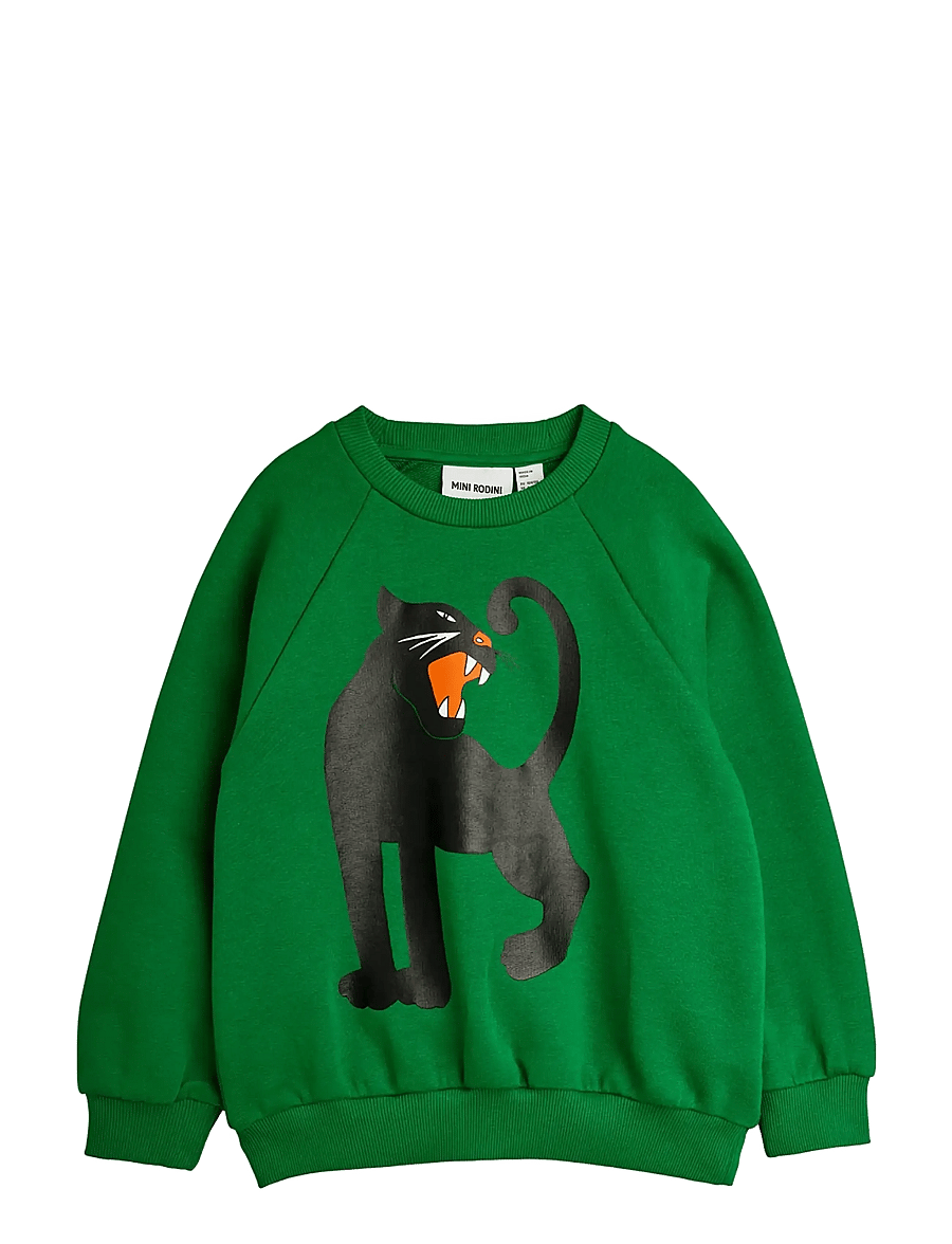 Mini Rodini - Panther sp sweatshirt - sweatshirts - green - 0