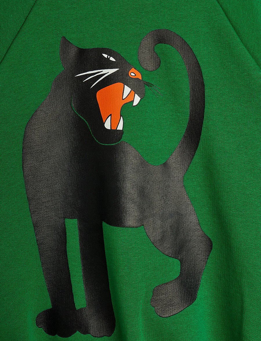 Mini Rodini - Panther sp sweatshirt - sweatshirts - green - 2