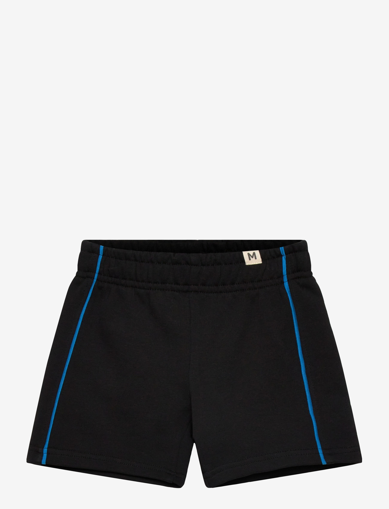 Mini Rodini Plain piping sweatshorts - Sweatshorts - BLACK / black