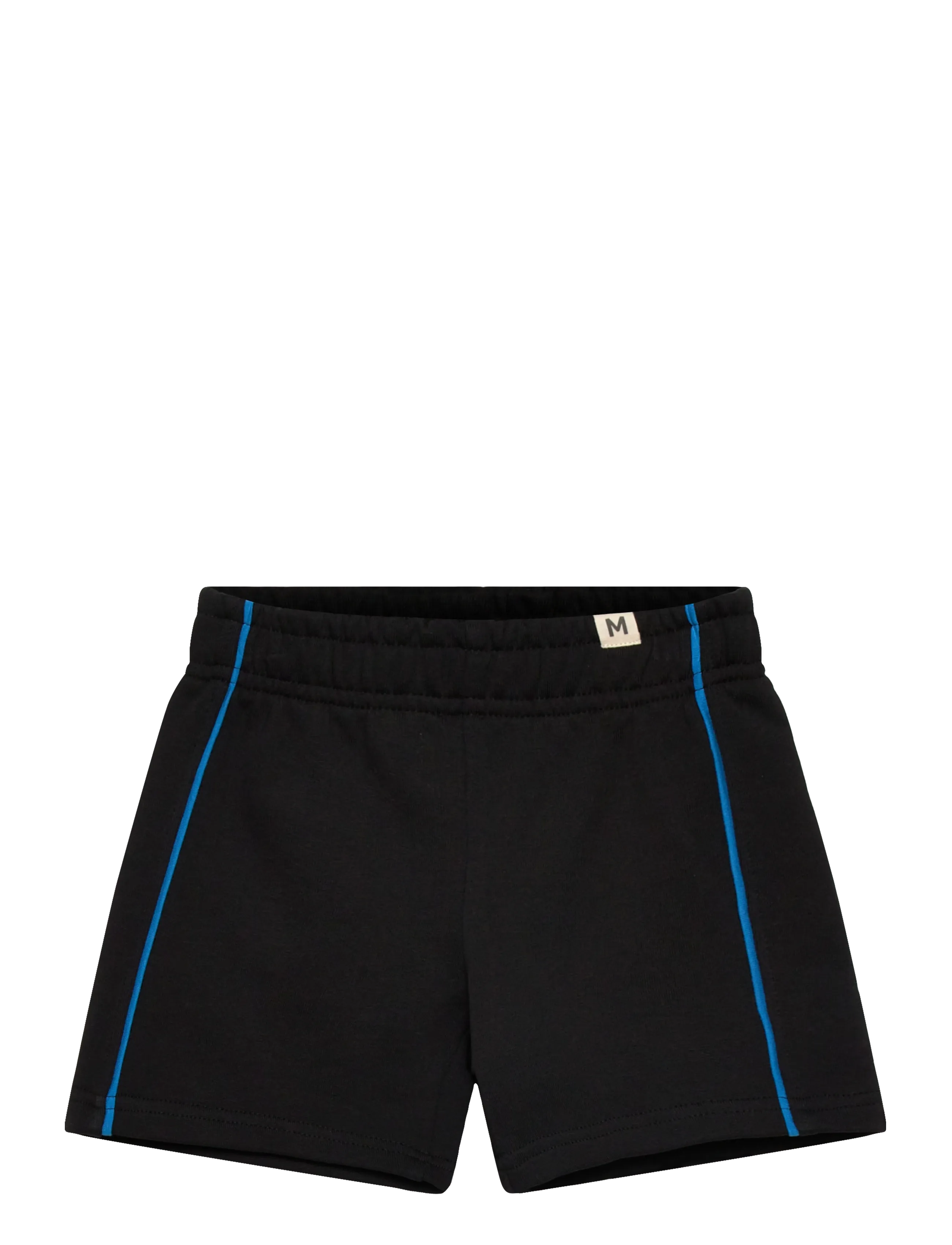 Mini Rodini Plain Piping Sweatshorts, 116/122, Shorts, Schwarz - Sweat Kinder