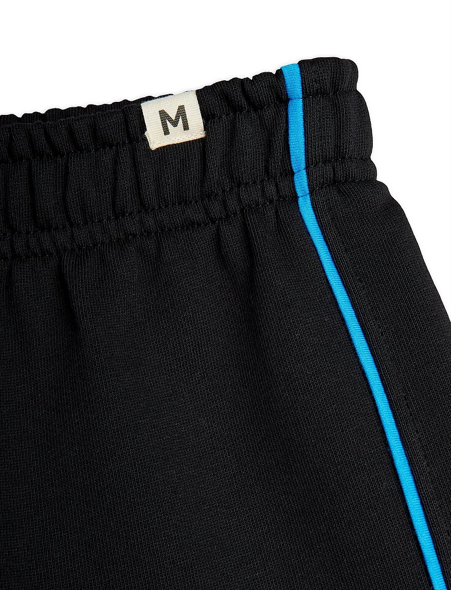 Mini Rodini - Plain piping sweatshorts - sweatshorts - black - 3