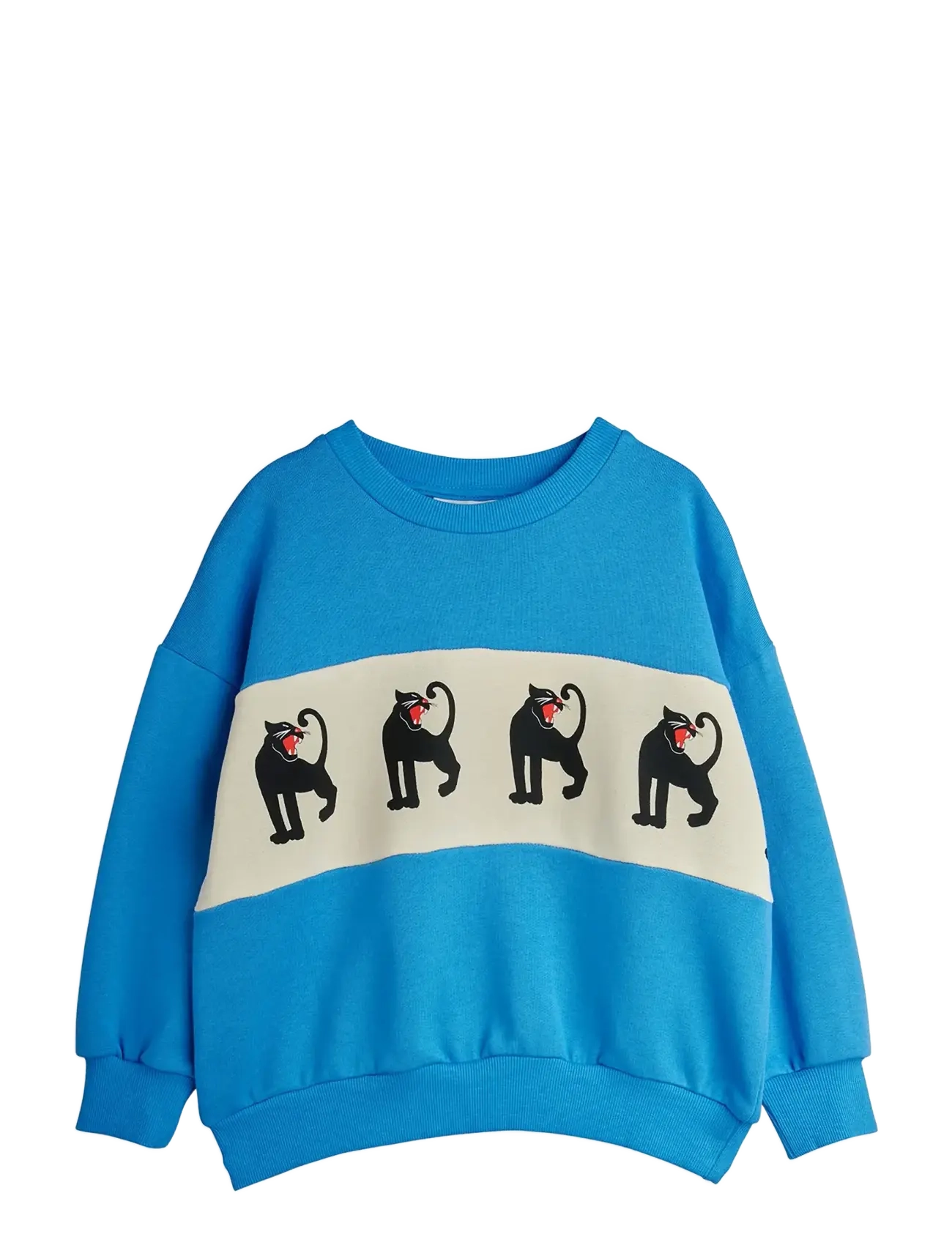 Mini Rodini Panther panel sweatshirt - Oberteile - BLUE / blue