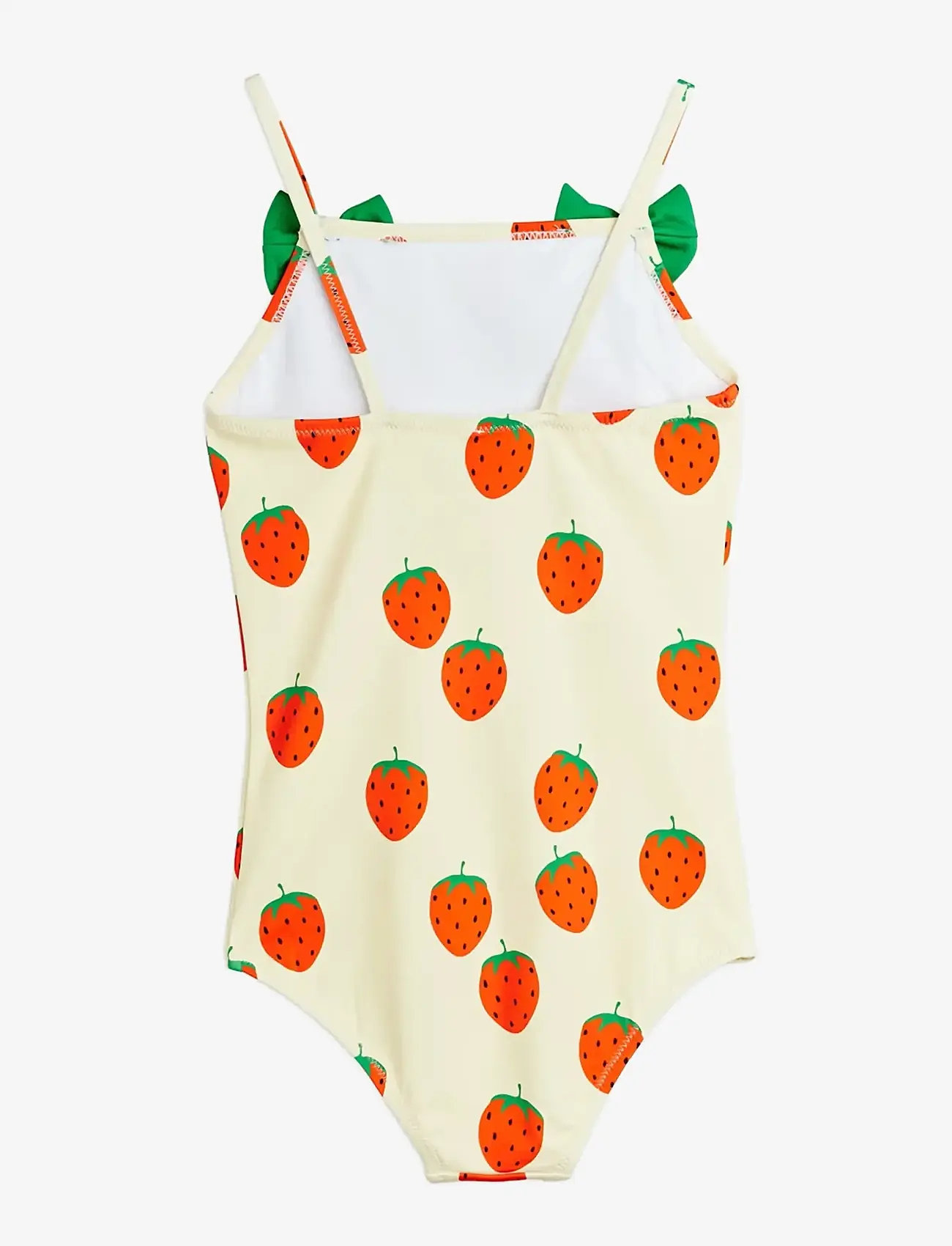 Mini Rodini - Strawberries aop swimsuit - badeanzüge - off-white - 1