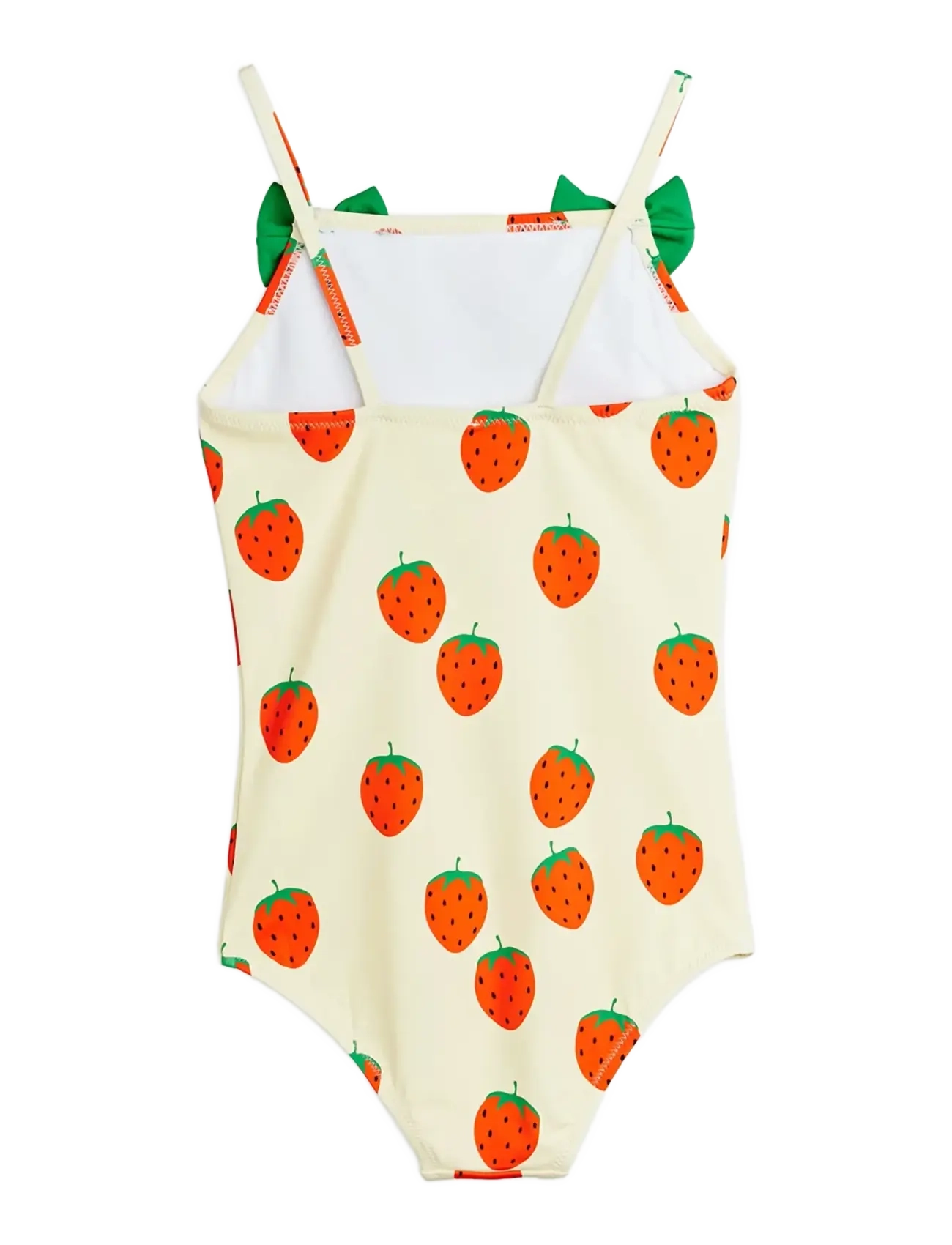 Mini Rodini - Strawberries aop swimsuit - swimsuits - off-white - 1