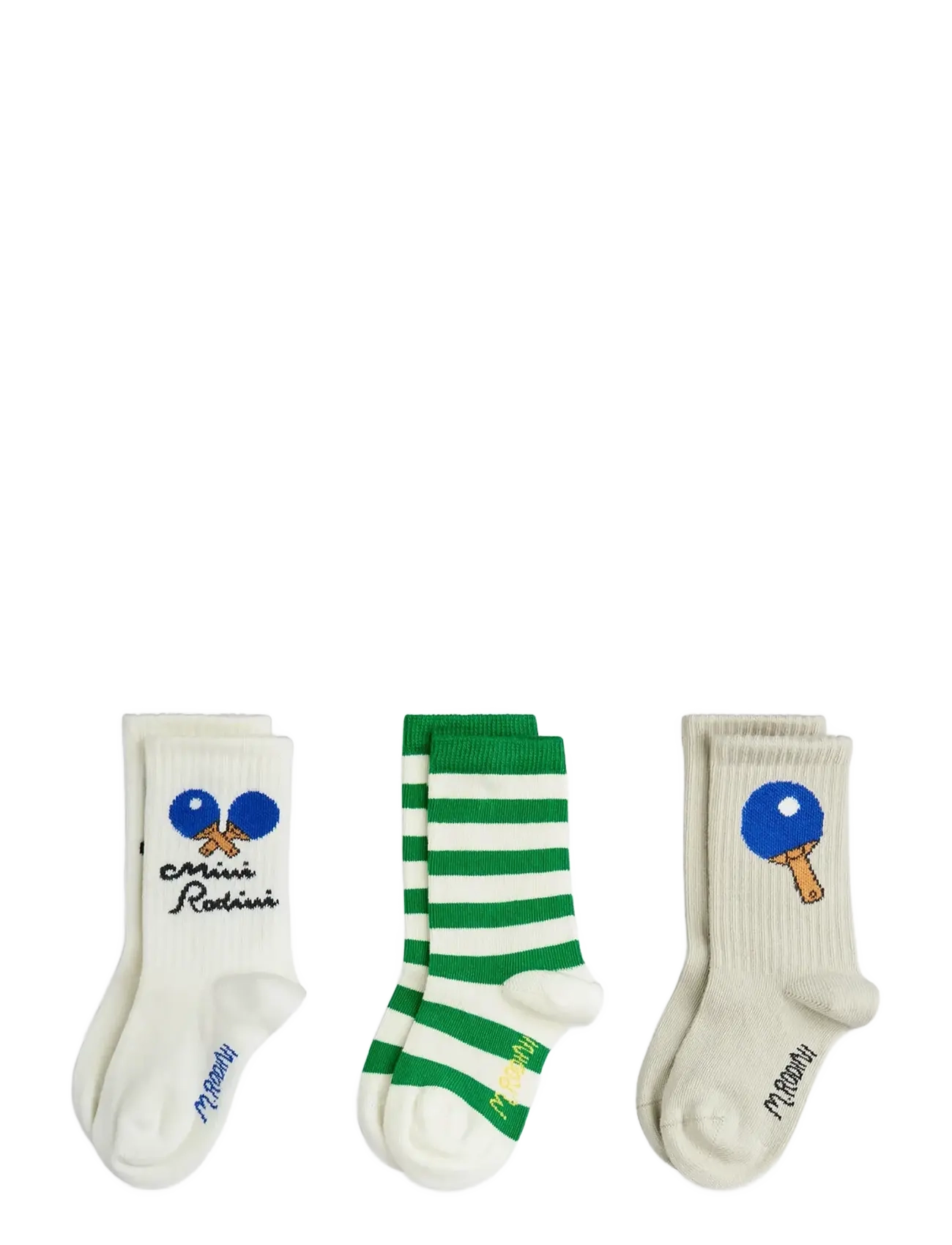 Mini Rodini Table Tennis 3-Pack Socks, 28/31, Multi/patterned, Sokker & Strømpebukser > Sokker, Børn