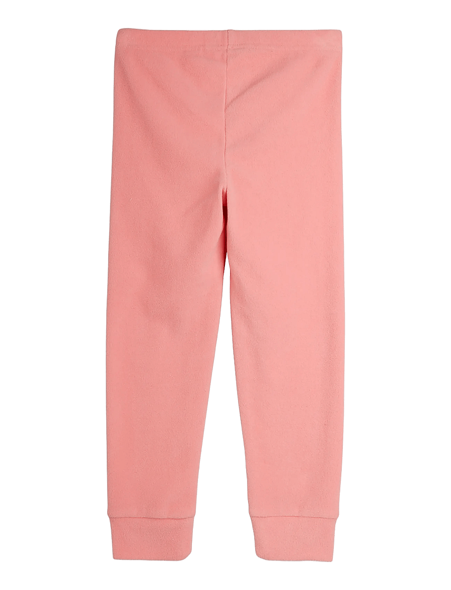 Mini Rodini - Penguin emb microfleece trousers - beebipüksid - pink - 1