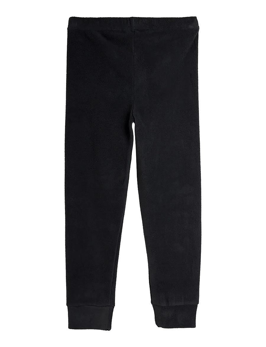 Mini Rodini - Penguin patch microfleece trousers - beebipüksid - black - 1