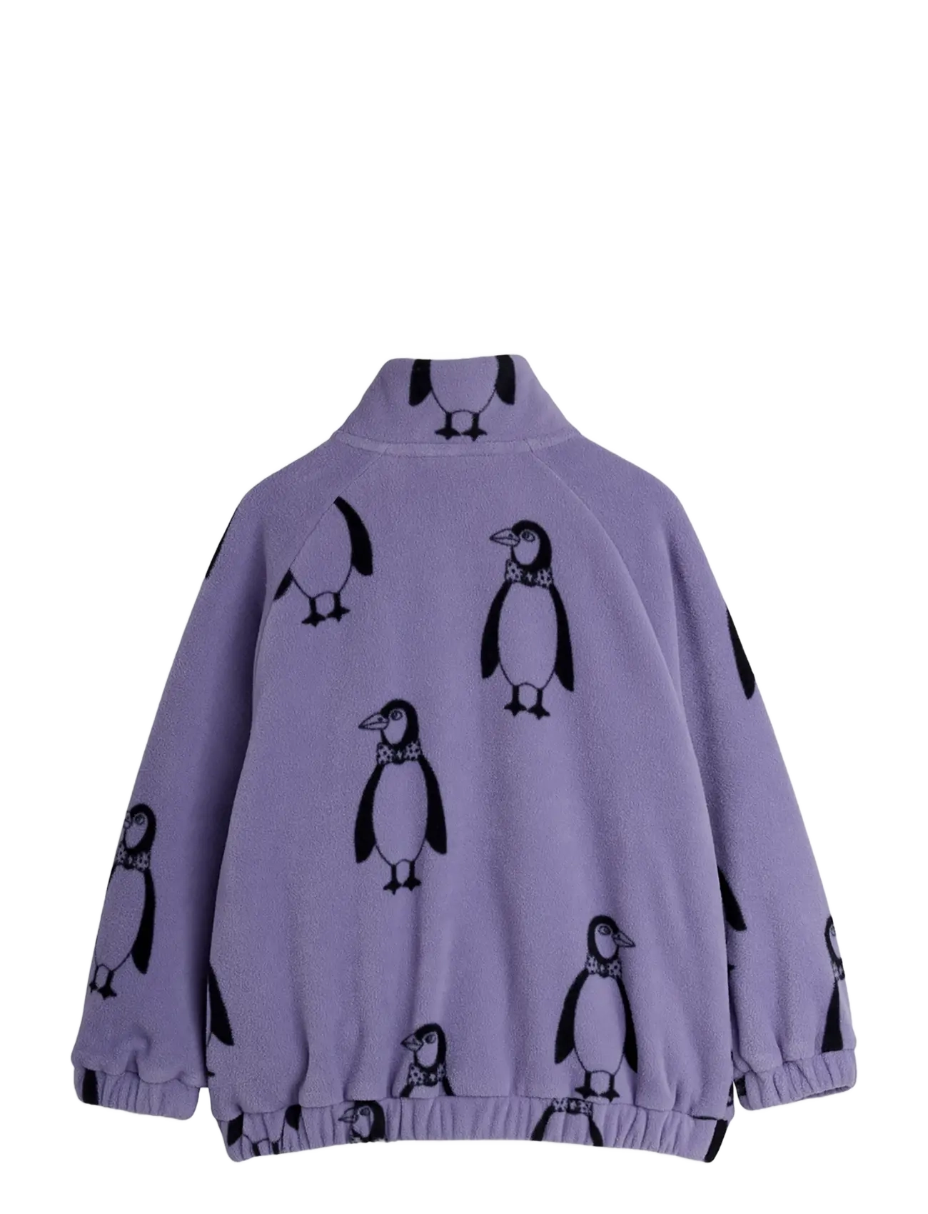 Mini Rodini - Penguin aop fleece jacket - fleecejacken - purple - 1