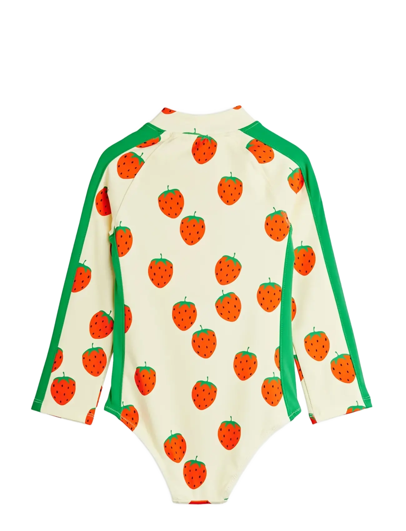 Mini Rodini - Strawberries aop ls uv swimsuit - baddräkter - off-white - 1