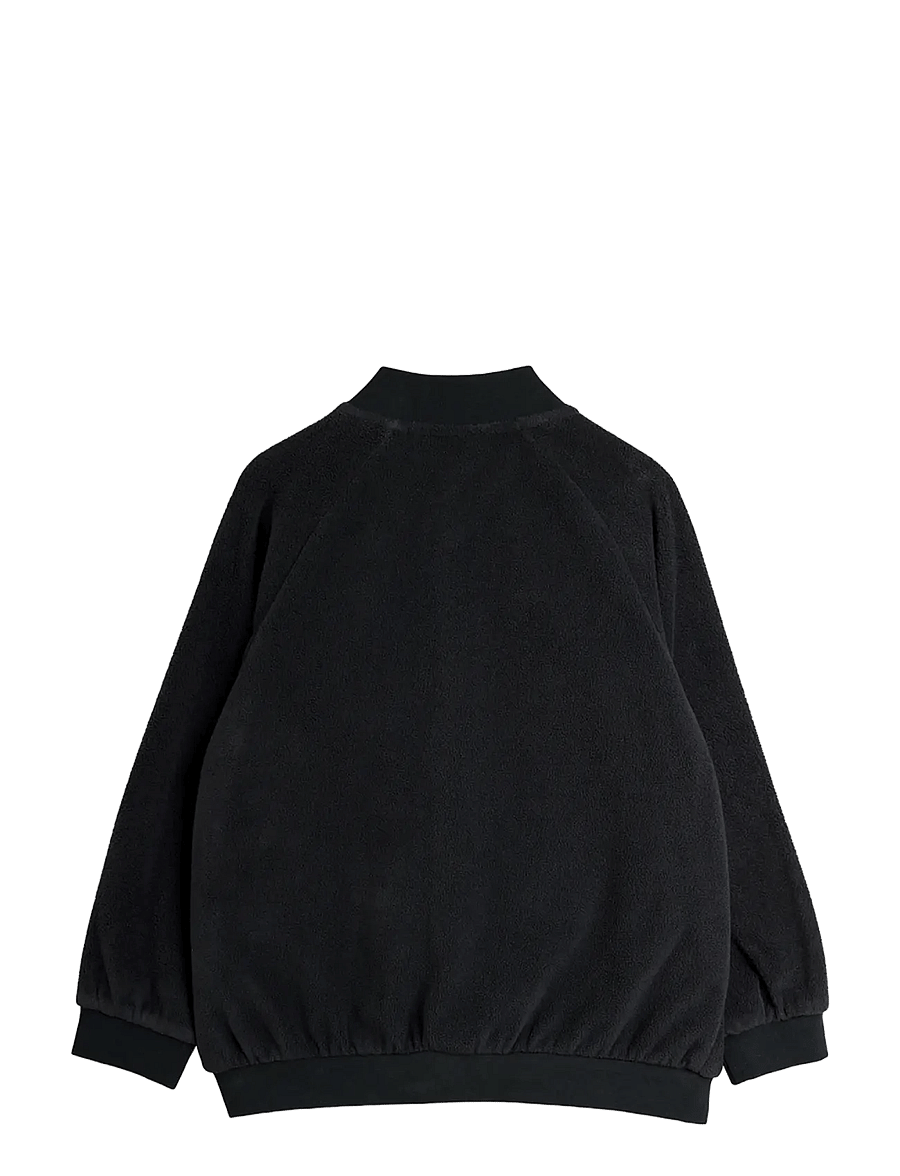 Mini Rodini - Penguin patch microfleece jacket - fliisjakid - black - 1