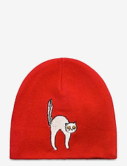 Mini Rodini - Angry cat patch hat - lägsta priserna - red - 0